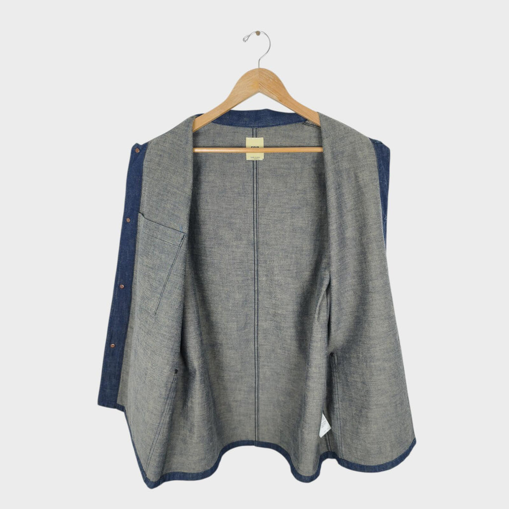 FOB FACTORY Men's Made in Japan Blue Denim Chore Jacket