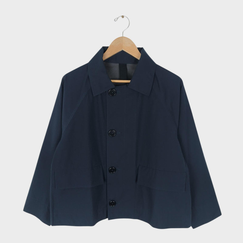 MHL MARGARET HOWELL Men's Navy Lightweight Waterproof Cotton/Linen Blouson Jacket