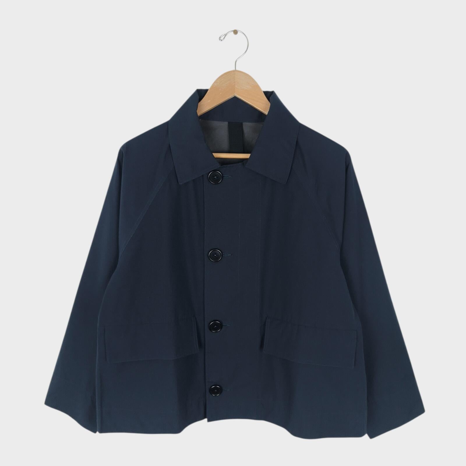 MHL MARGARET HOWELL Men's Navy Lightweight Waterproof Cotton/Linen Blouson Jacket