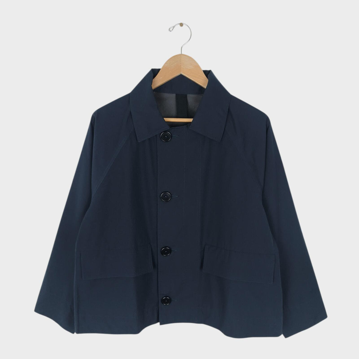 MHL MARGARET HOWELL Men's Navy Lightweight Waterproof Cotton/Linen Blouson Jacket