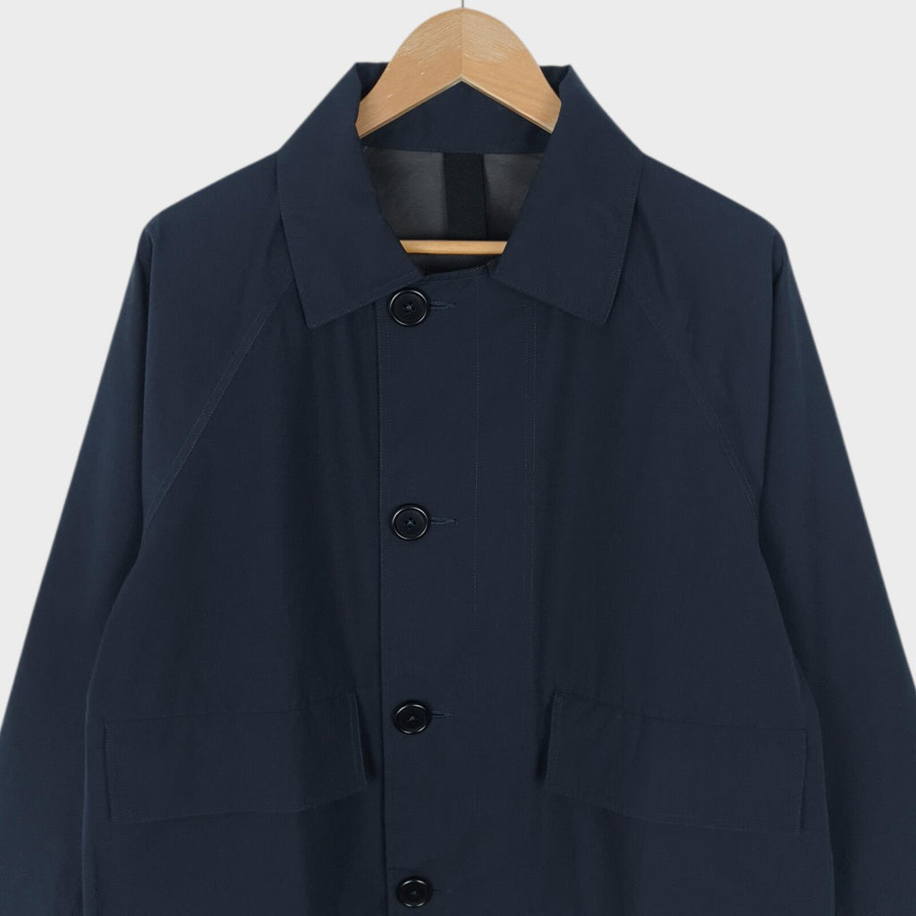 MHL MARGARET HOWELL Men's Navy Lightweight Waterproof Cotton/Linen Blouson Jacket