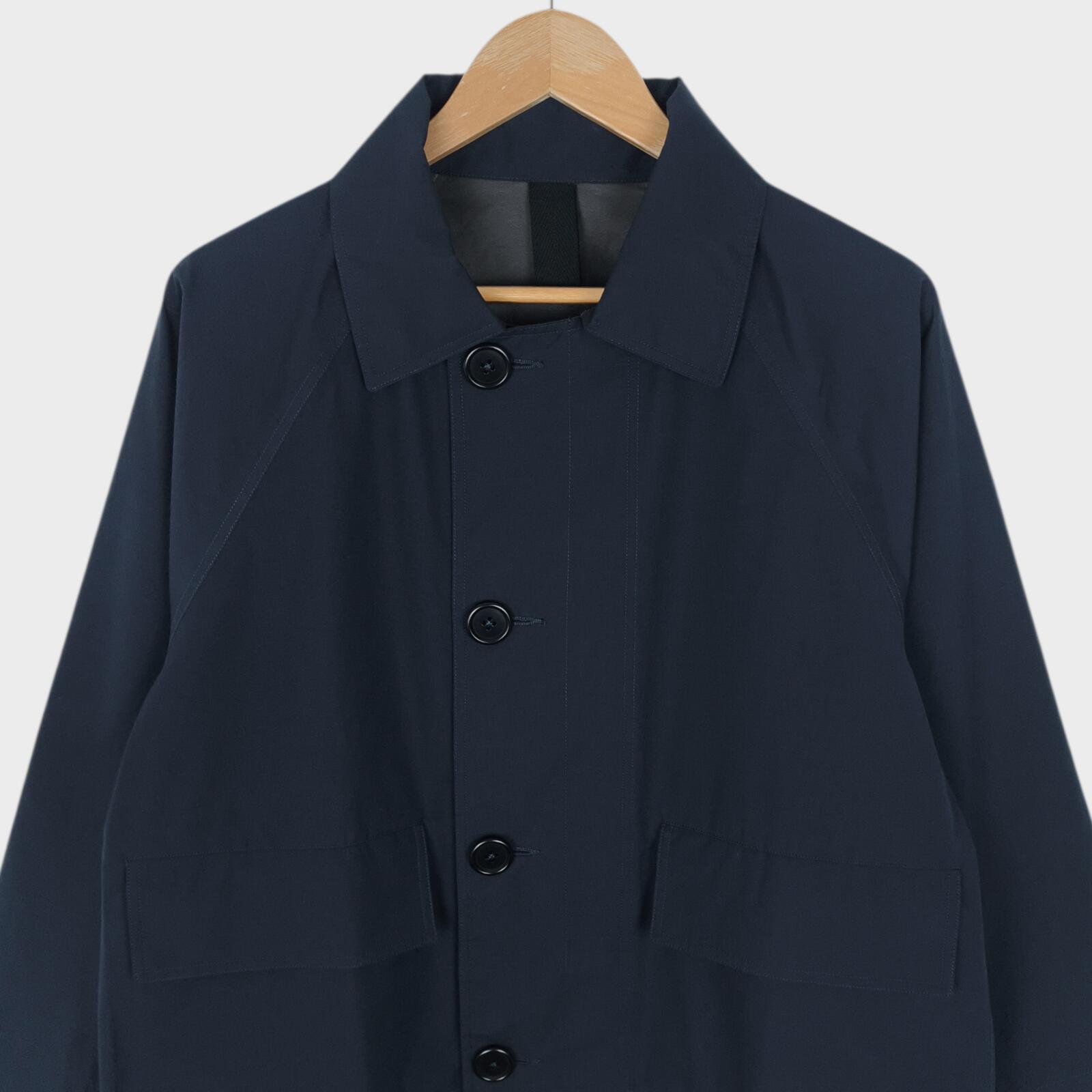MHL MARGARET HOWELL Men's Navy Lightweight Waterproof Cotton/Linen Blouson Jacket