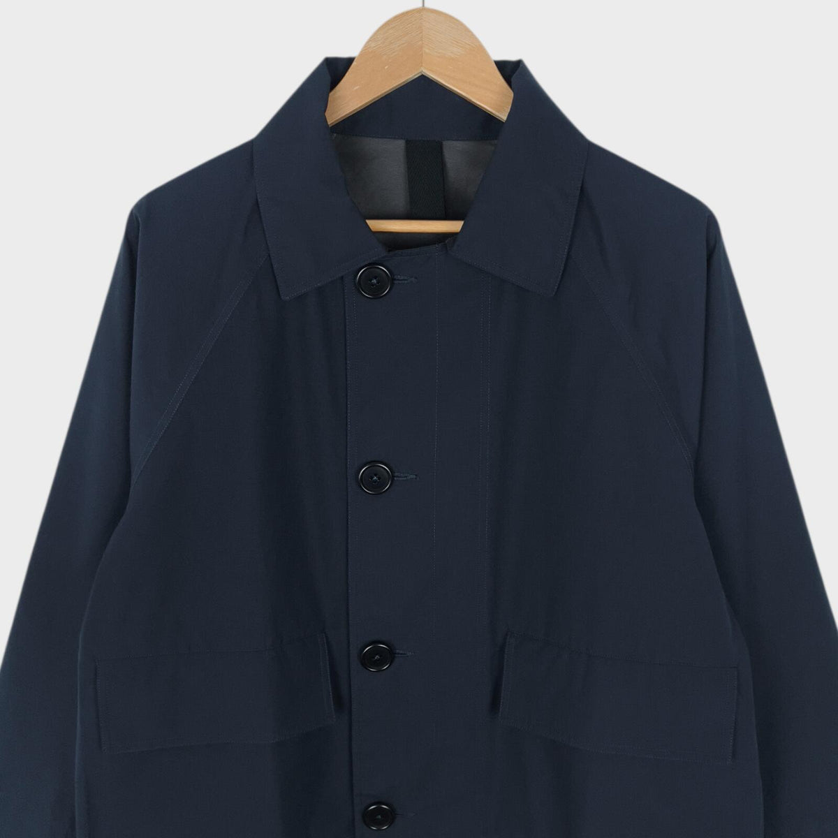 MHL MARGARET HOWELL Men's Navy Lightweight Waterproof Cotton/Linen Blouson Jacket