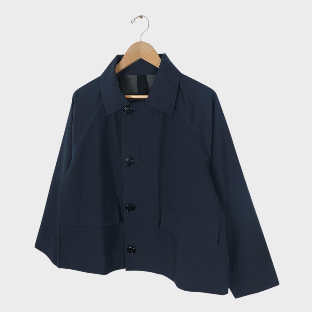 MHL MARGARET HOWELL Men's Navy Lightweight Waterproof Cotton/Linen Blouson Jacket