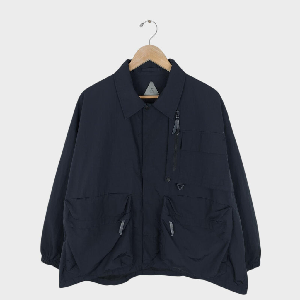 A+ TOKYO Men's Dark Navy Made in Japan Nylon Pertex Utility Jacket