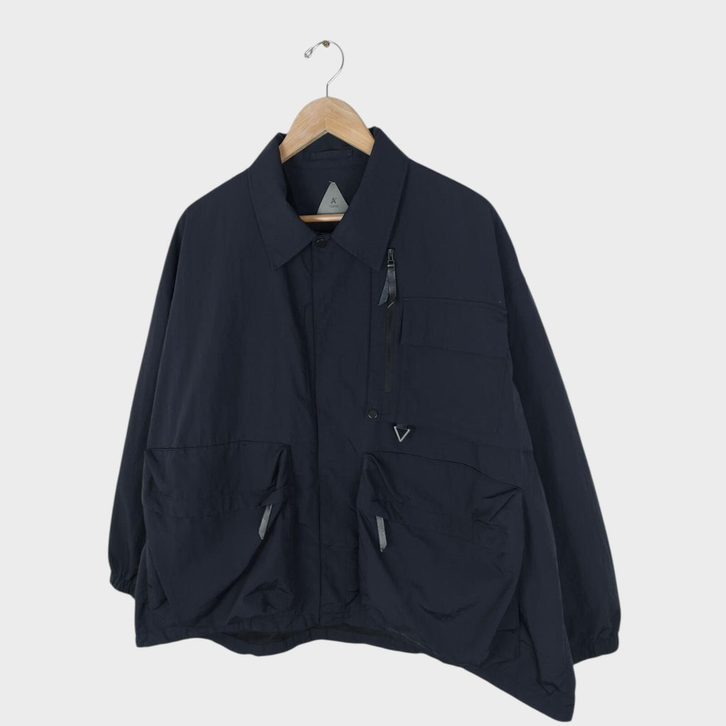 A+ TOKYO Men's Dark Navy Made in Japan Nylon Pertex Utility Jacket