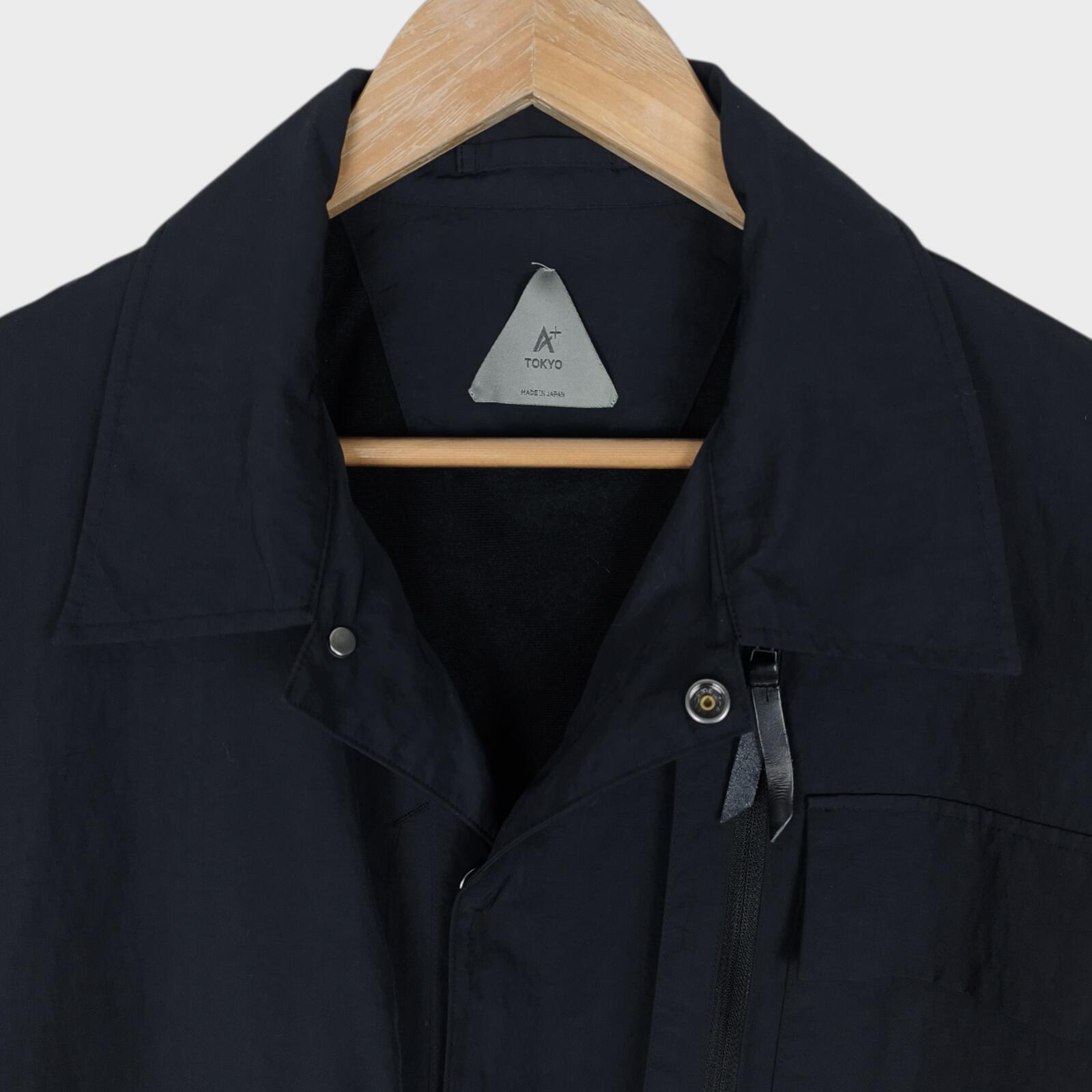 A+ TOKYO Men's Dark Navy Made in Japan Nylon Pertex Utility Jacket