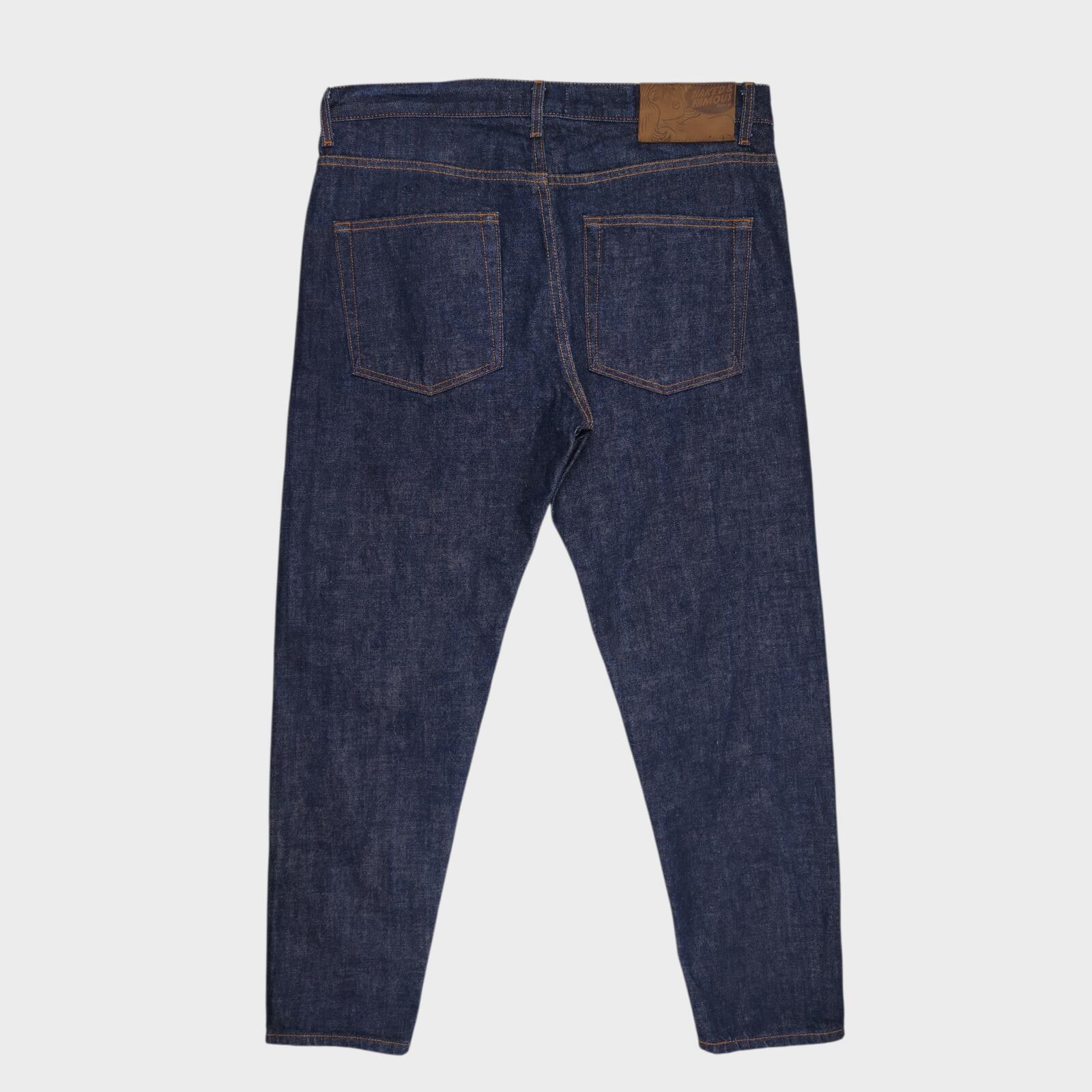 NAKED & FAMOUS Men's Dirty Fade Selvedge Easy Guy Japanese Denim Jeans