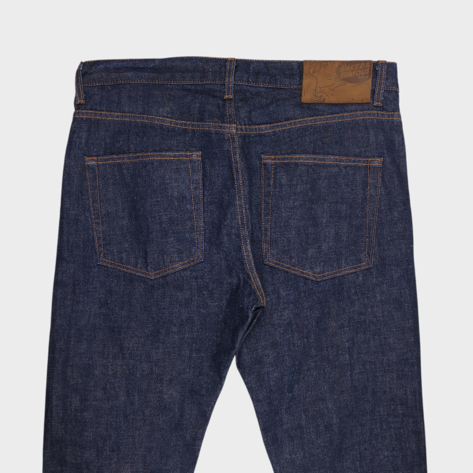 NAKED & FAMOUS Men's Dirty Fade Selvedge Easy Guy Japanese Denim Jeans