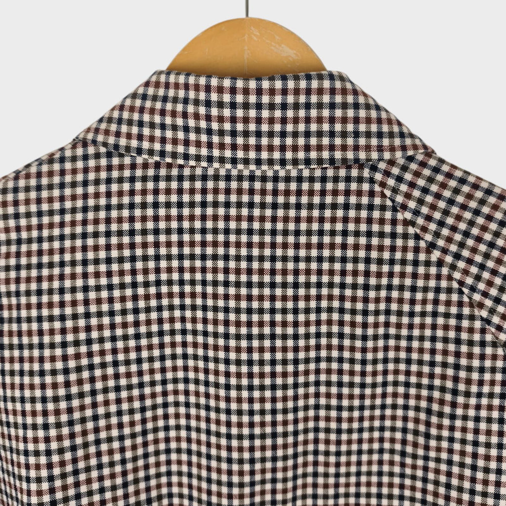 MISTER GENTLEMAN AOYAMA Men's Made in Japan Check Switched Balmacaan Coat