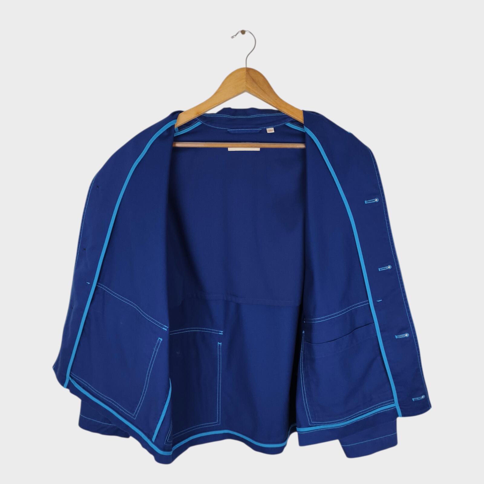 MARNI x UNIQLO Men's Blue Cotton Twill Utility Chore Jacket