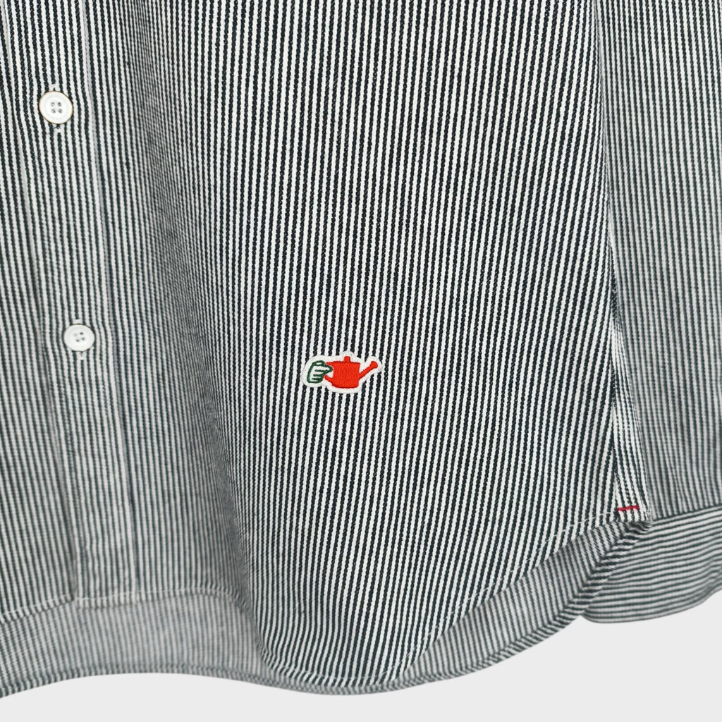 BEAMS x WORK HANDS Men's Made in Japan Hickory Stripe Heavyweight Cotton Shirt