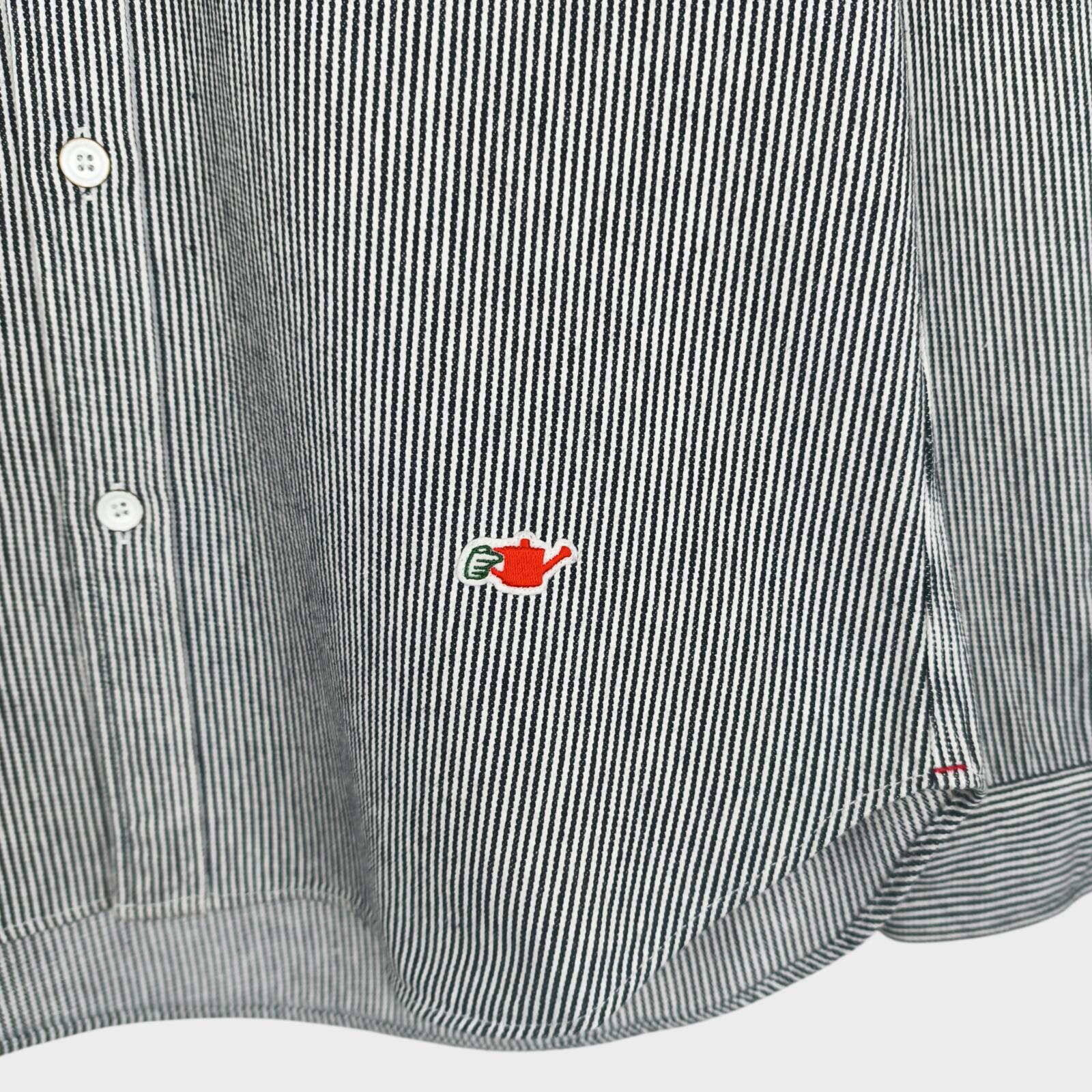 BEAMS x WORK HANDS Men's Made in Japan Hickory Stripe Heavyweight Cotton Shirt