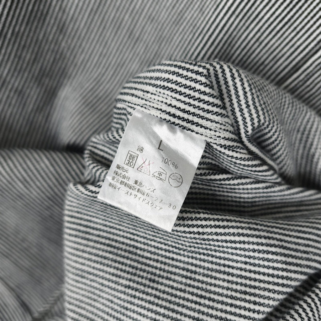 BEAMS x WORK HANDS Men's Made in Japan Hickory Stripe Heavyweight Cotton Shirt