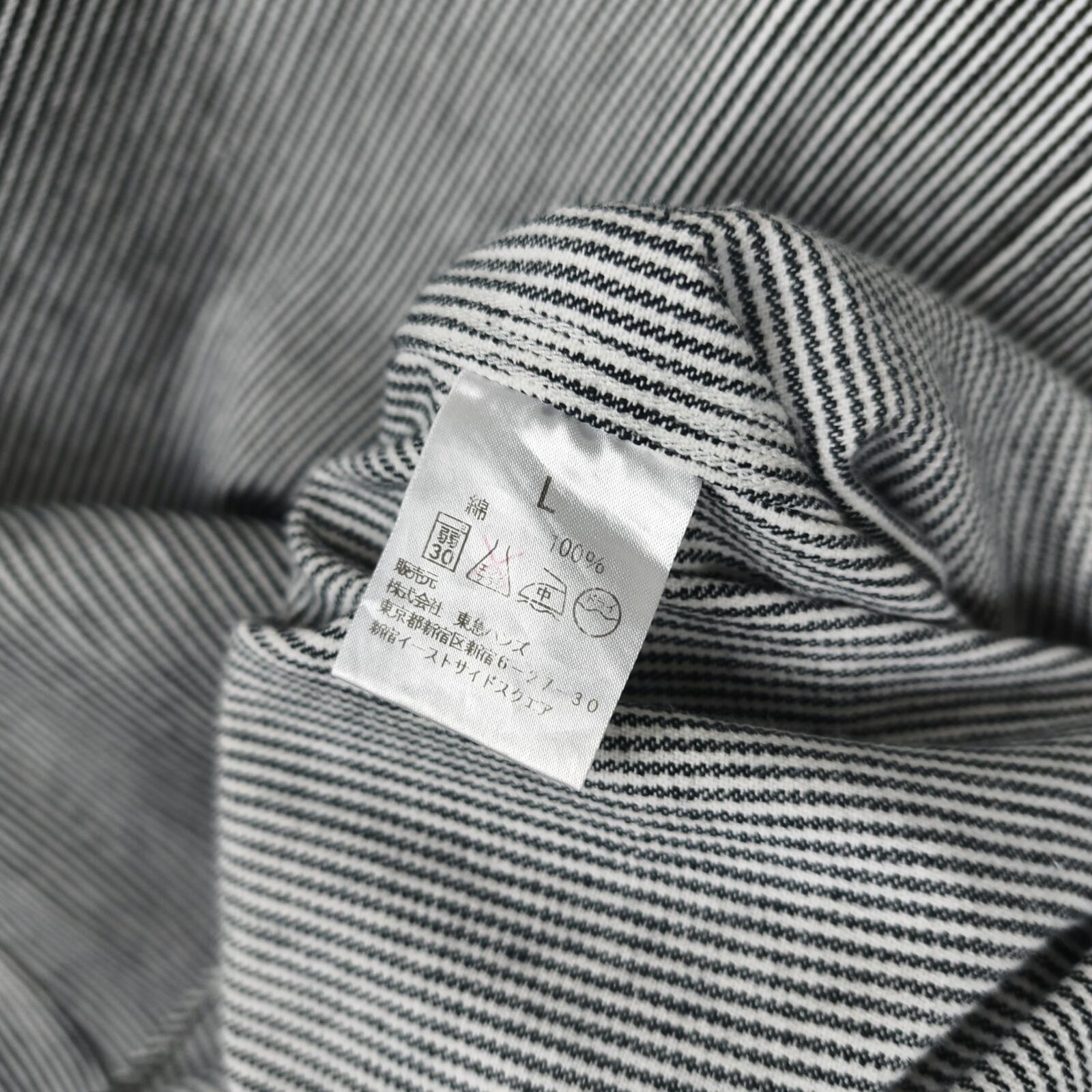 BEAMS x WORK HANDS Men's Made in Japan Hickory Stripe Heavyweight Cotton Shirt