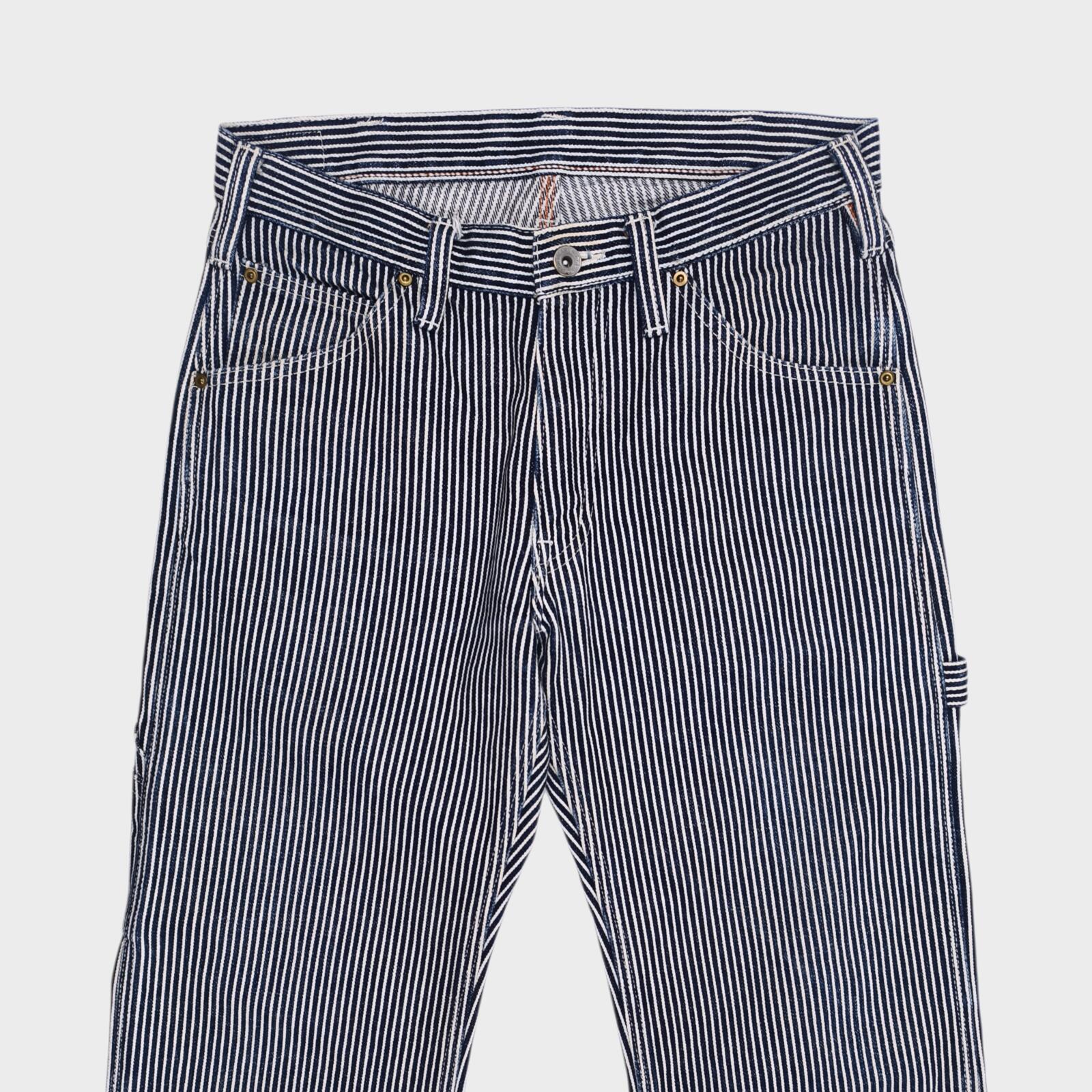 IRON HEART Men's Made in Japan Heavyweight Hickory Stripe Work Trousers
