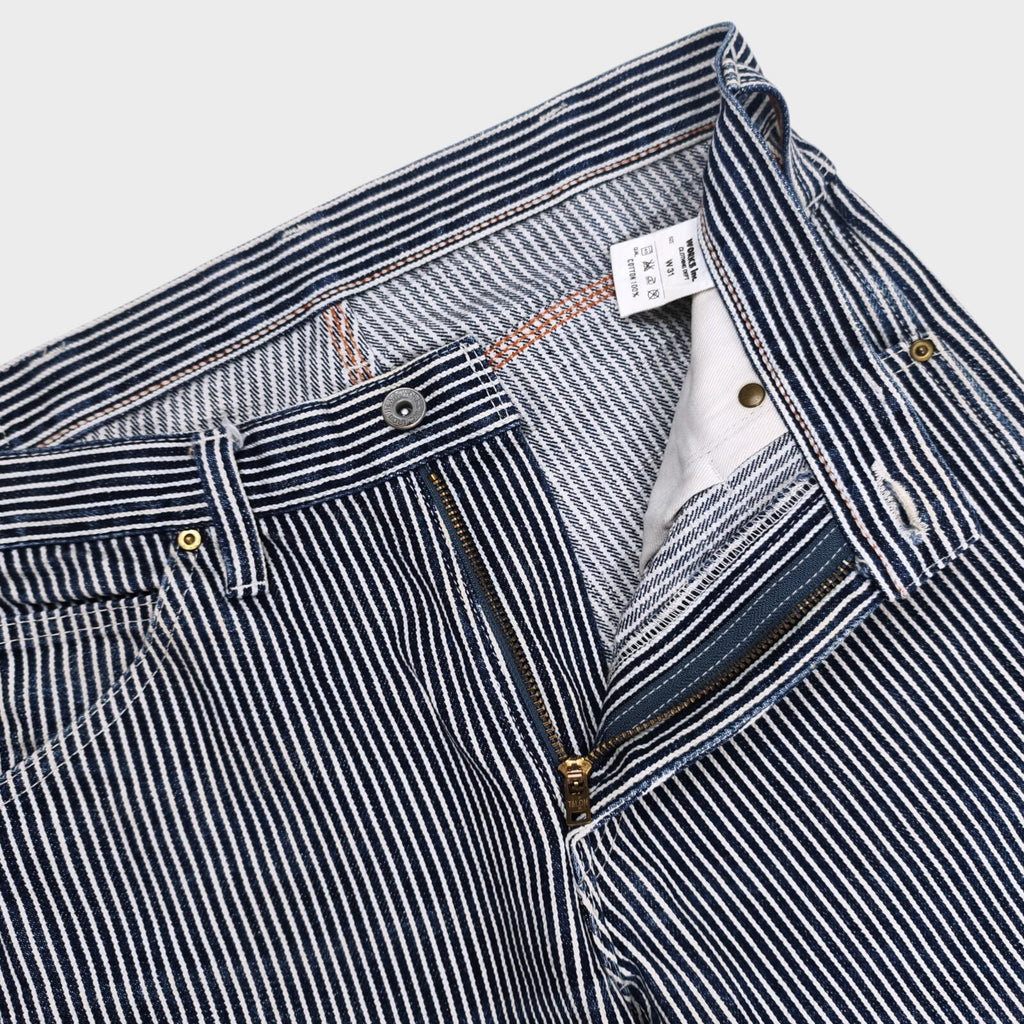 IRON HEART Men's Made in Japan Heavyweight Hickory Stripe Work Trousers