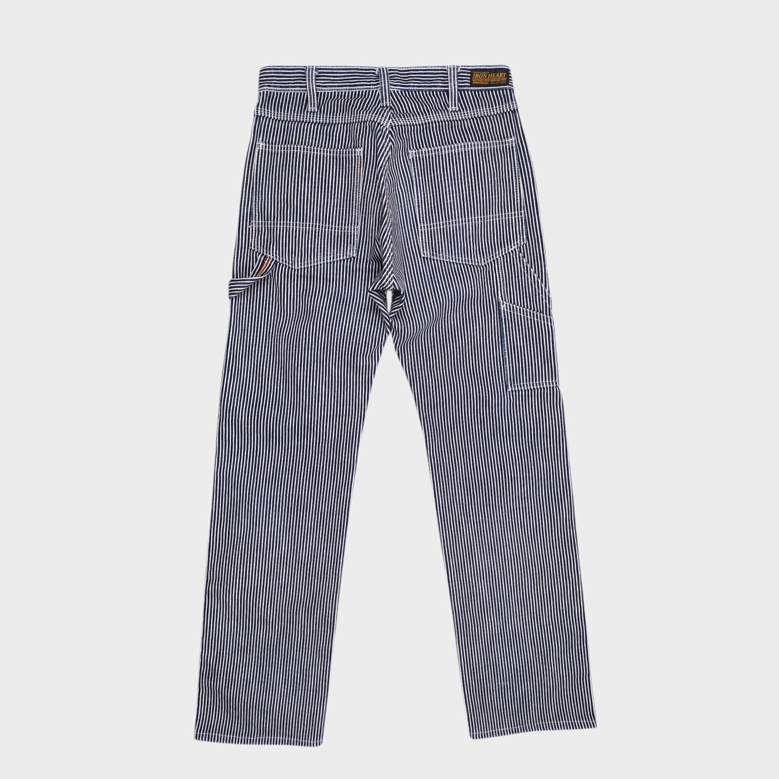 IRON HEART Men's Made in Japan Heavyweight Hickory Stripe Work Trousers