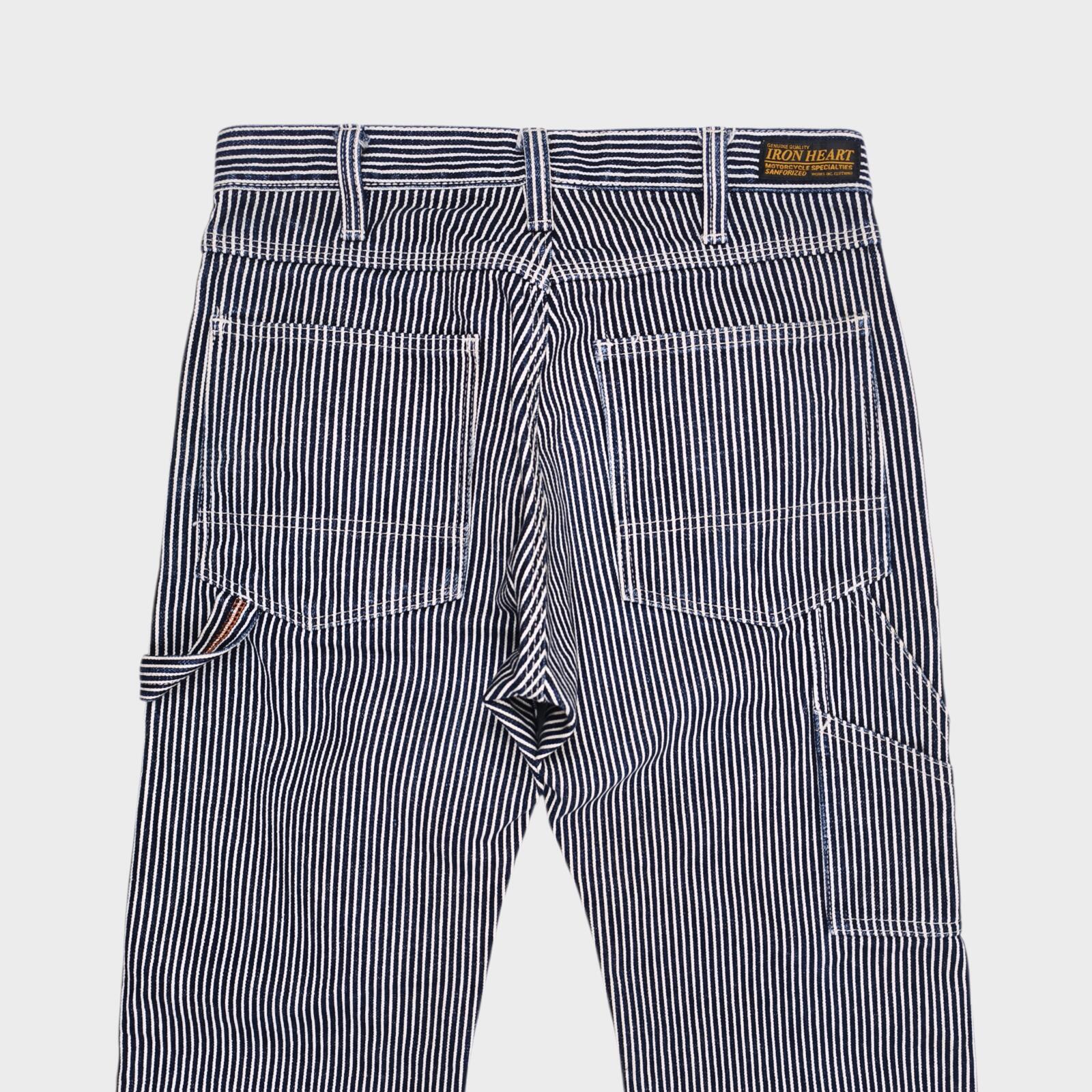 IRON HEART Men's Made in Japan Heavyweight Hickory Stripe Work Trousers