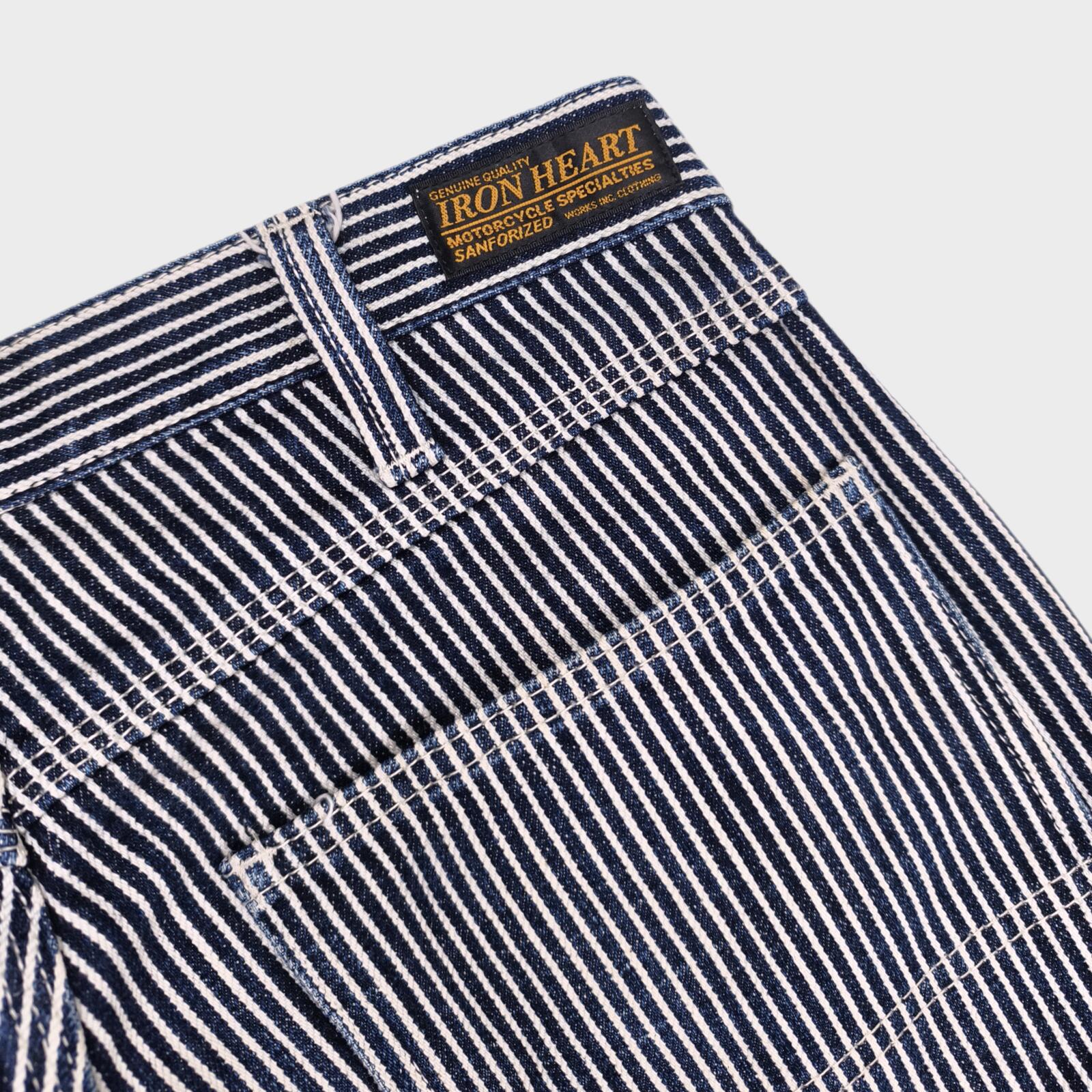 IRON HEART Men's Made in Japan Heavyweight Hickory Stripe Work Trousers