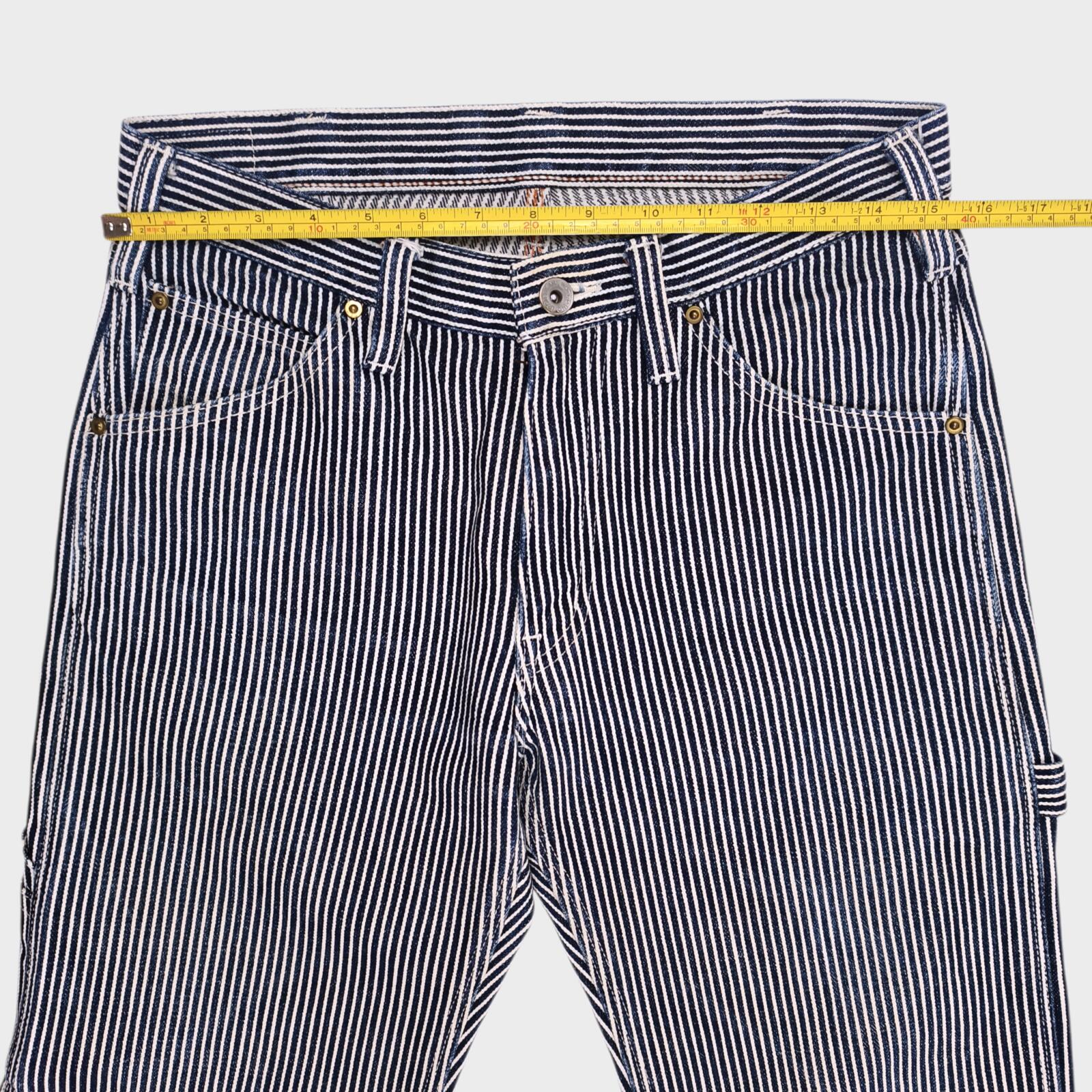 IRON HEART Men's Made in Japan Heavyweight Hickory Stripe Work Trousers