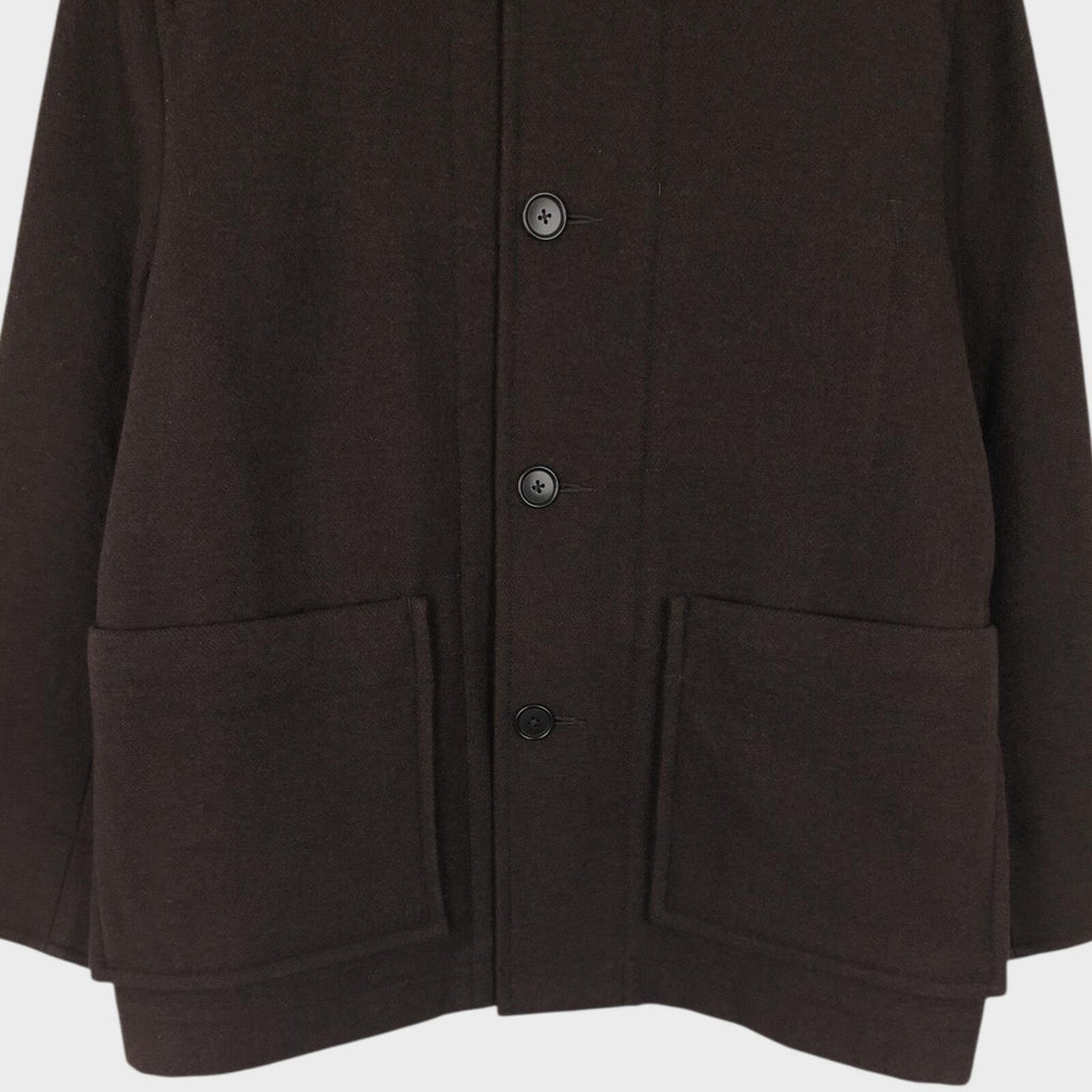 MHL MARGARET HOWELL Men's Brown 100% Wool Chore Coat Jacket