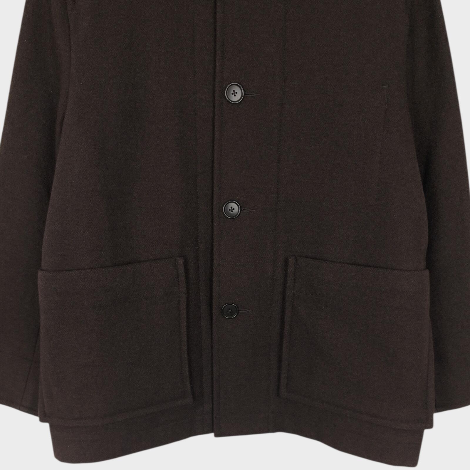 MHL MARGARET HOWELL Men's Brown 100% Wool Chore Coat Jacket