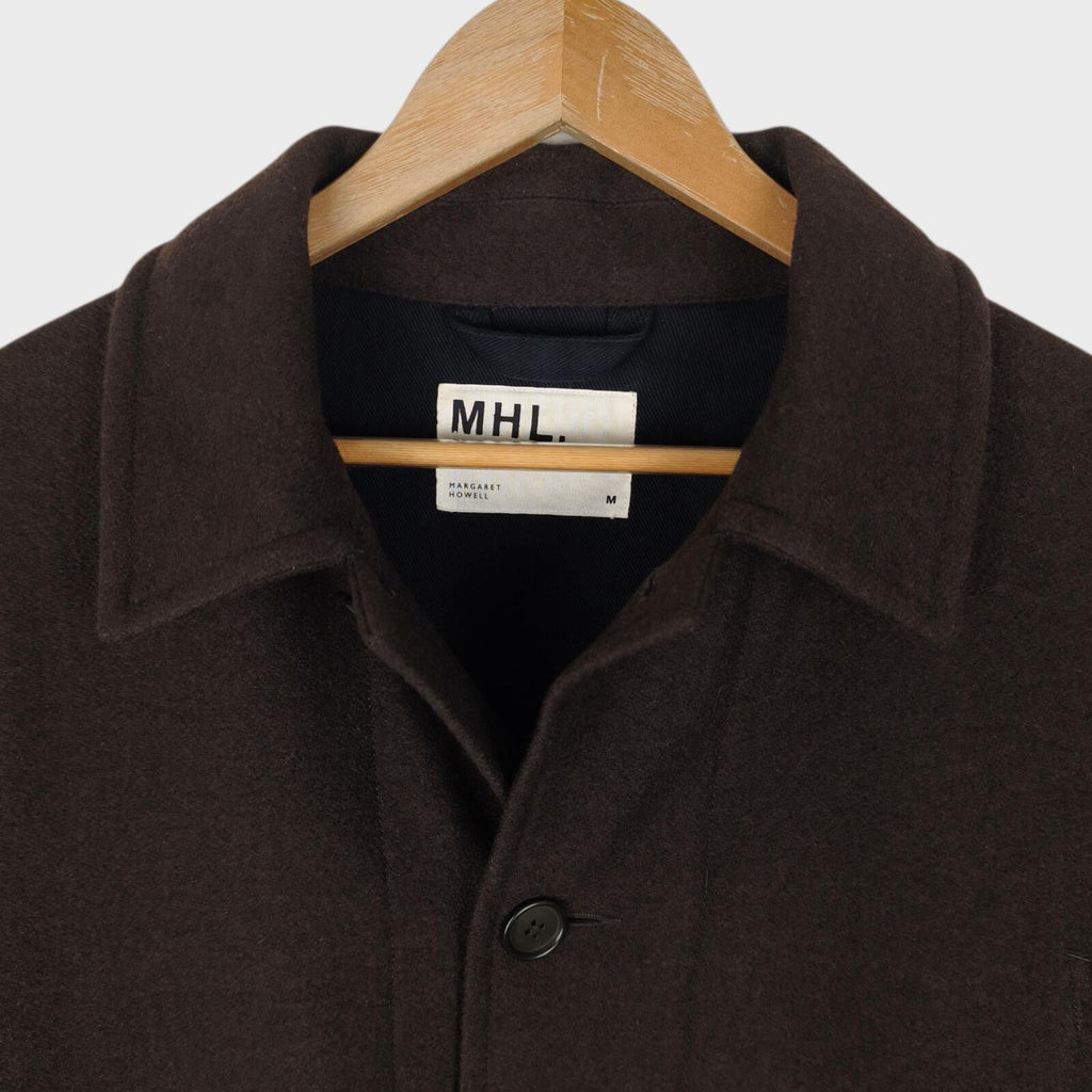 MHL MARGARET HOWELL Men's Brown 100% Wool Chore Coat Jacket