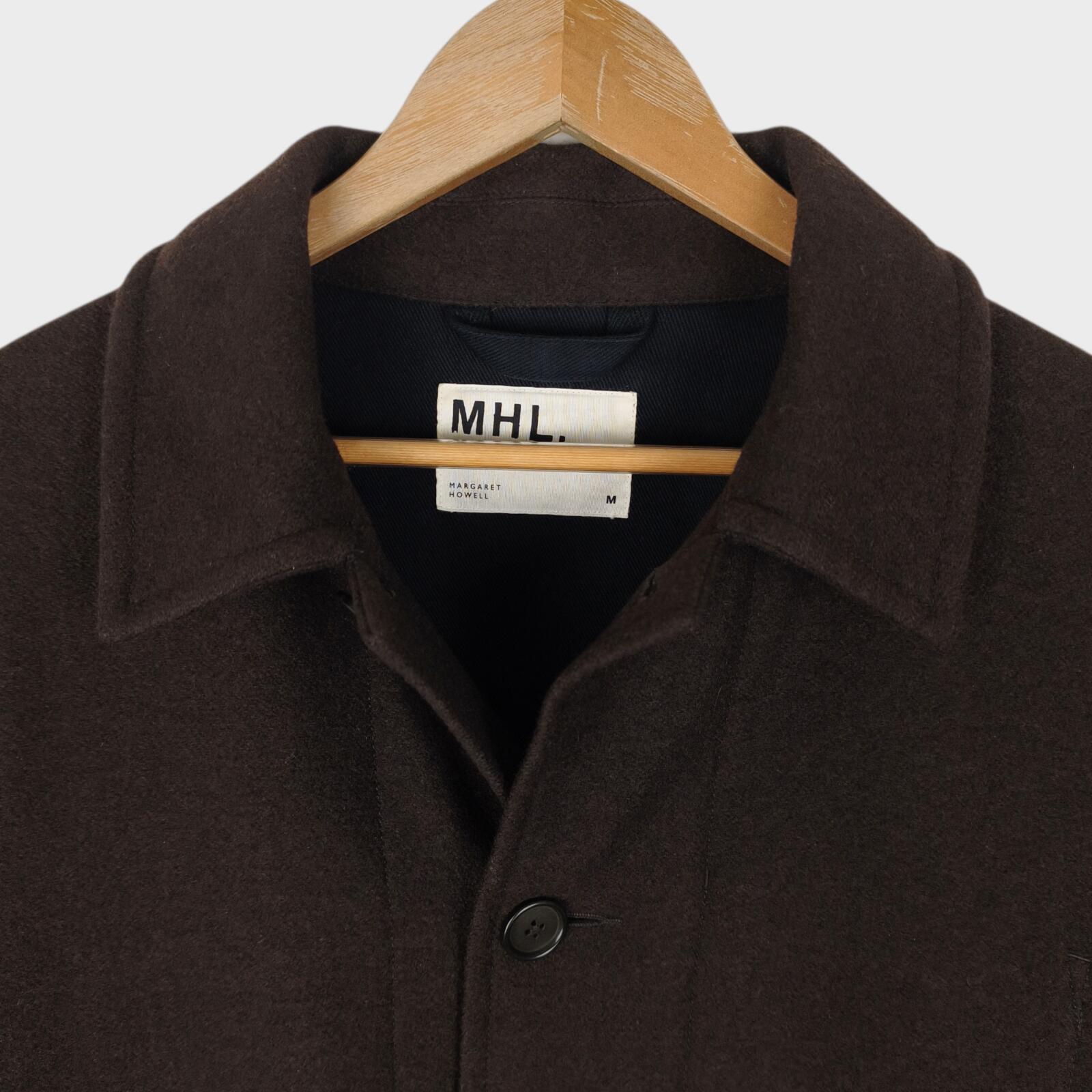 MHL MARGARET HOWELL Men's Brown 100% Wool Chore Coat Jacket