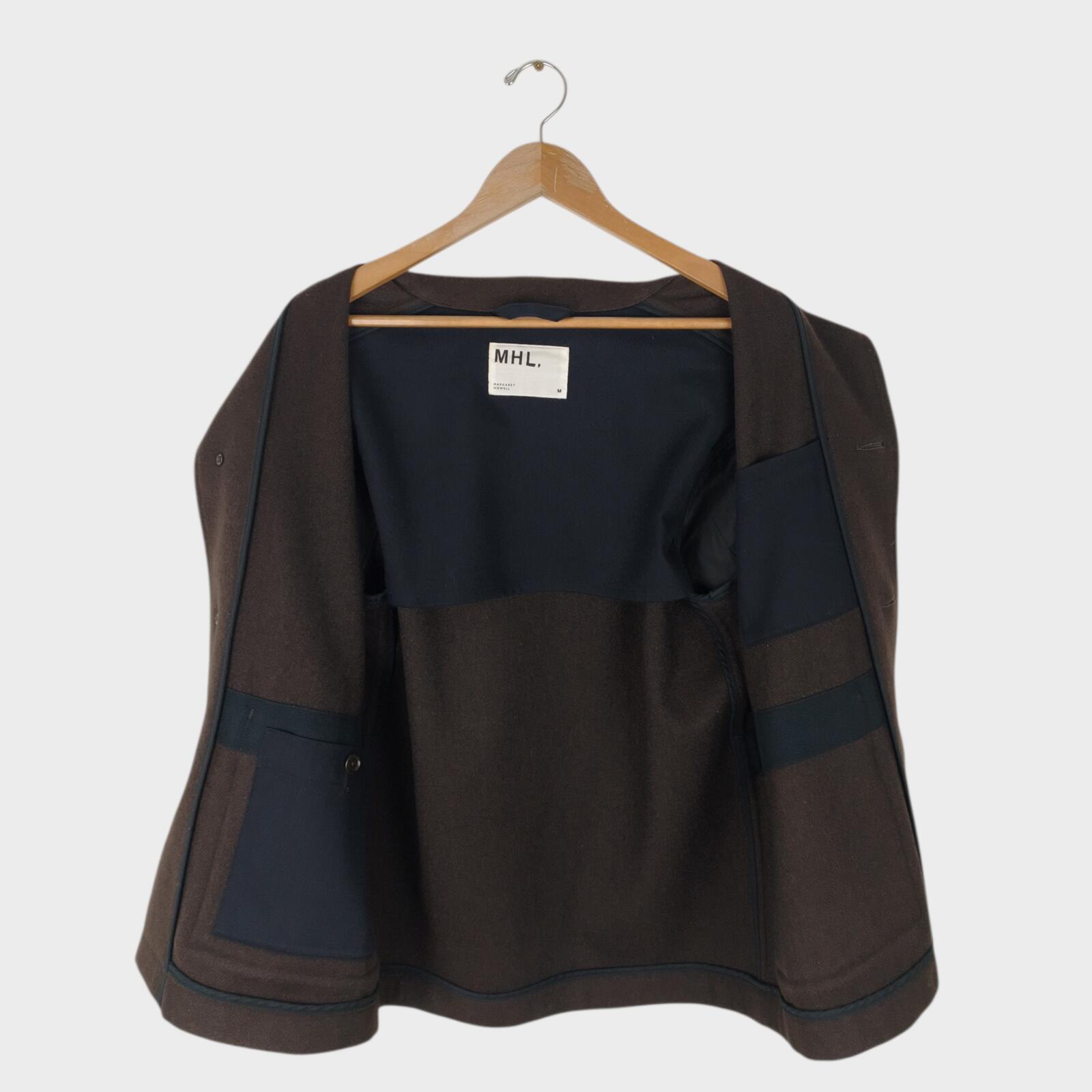 MHL MARGARET HOWELL Men's Brown 100% Wool Chore Coat Jacket