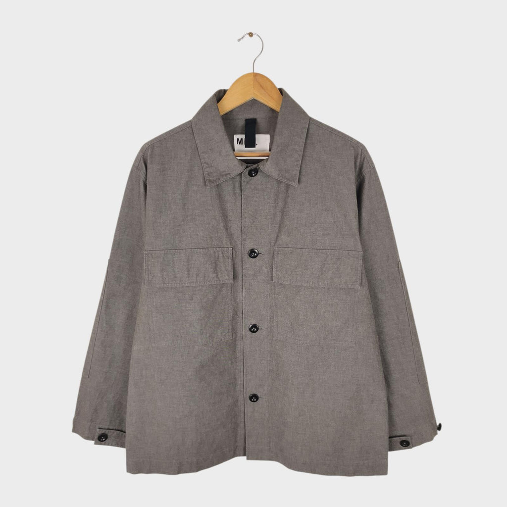 MHL MARGARET HOWELL Men's Grey Cotton Overshirt Jacket