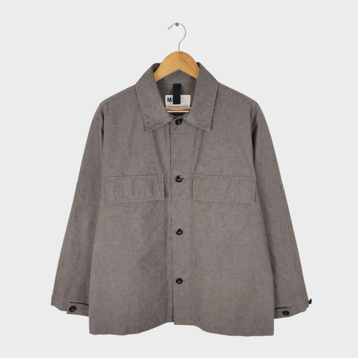 MHL MARGARET HOWELL Men's Grey Cotton Overshirt Jacket