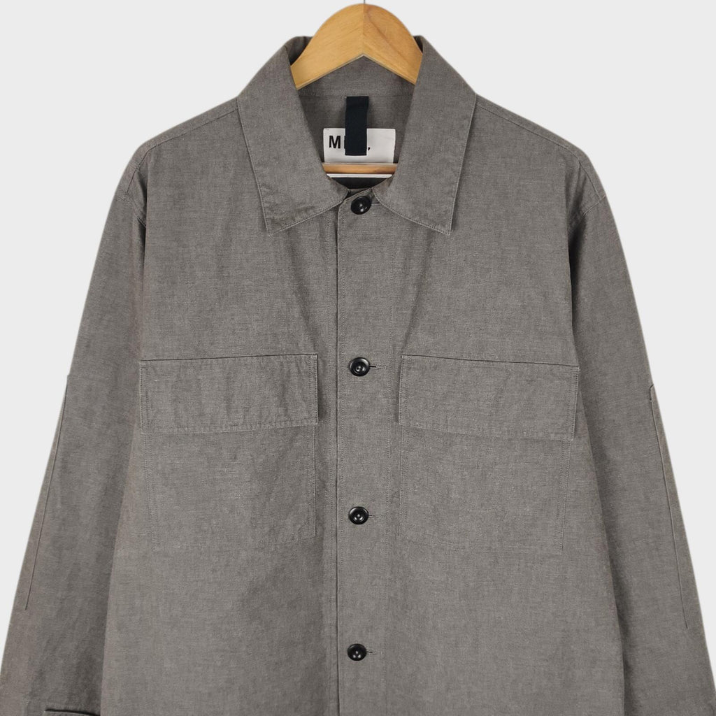 MHL MARGARET HOWELL Men's Grey Cotton Overshirt Jacket