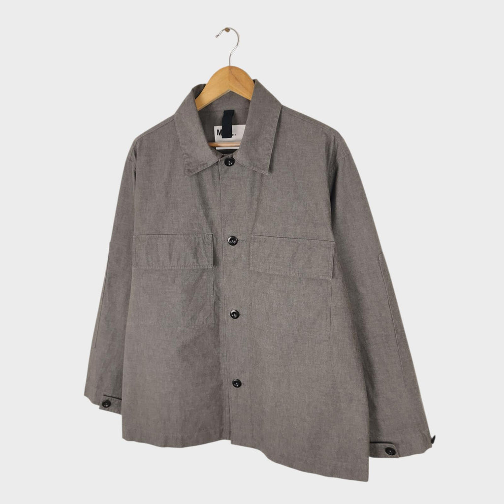 MHL MARGARET HOWELL Men's Grey Cotton Overshirt Jacket
