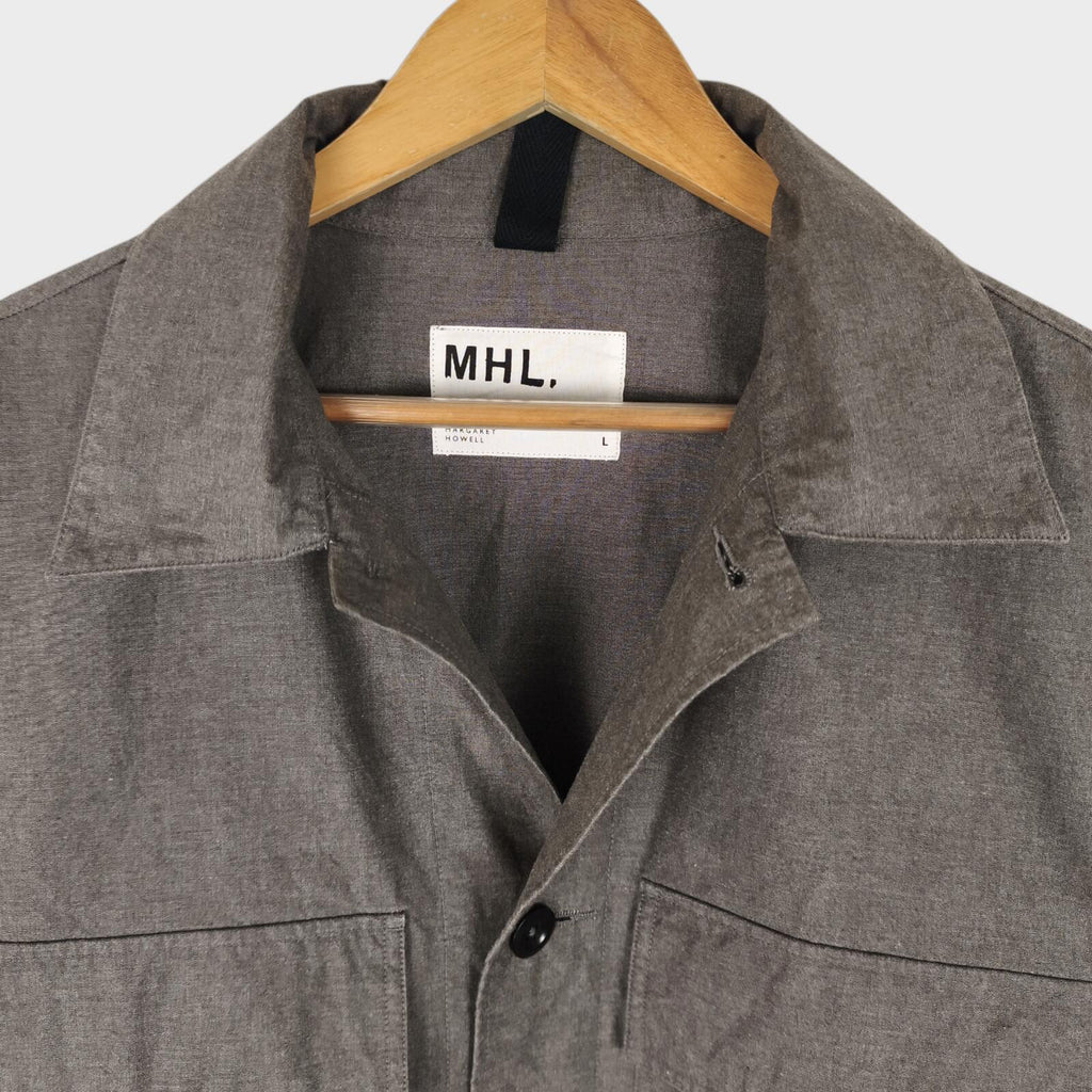 MHL MARGARET HOWELL Men's Grey Cotton Overshirt Jacket