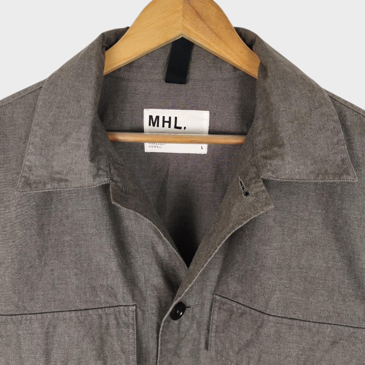 MHL MARGARET HOWELL Men's Grey Cotton Overshirt Jacket
