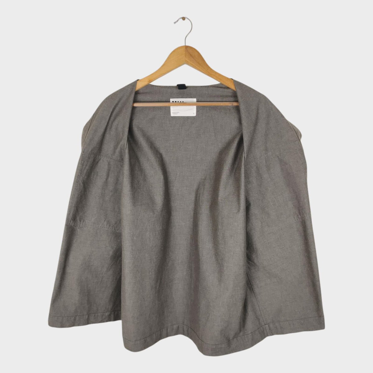 MHL MARGARET HOWELL Men's Grey Cotton Overshirt Jacket