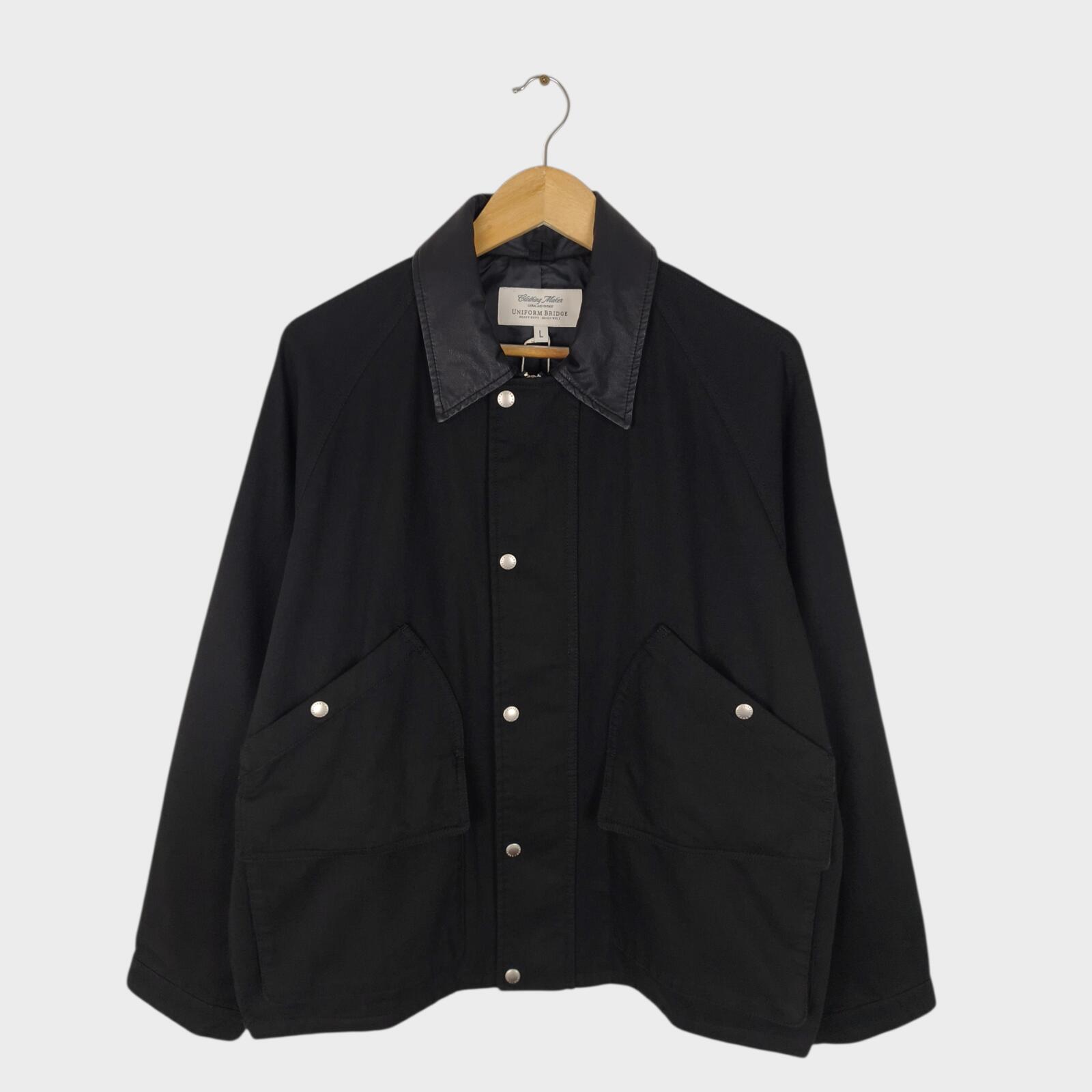 UNIFORM BRIDGE Men's Black Short Hunting Jacket
