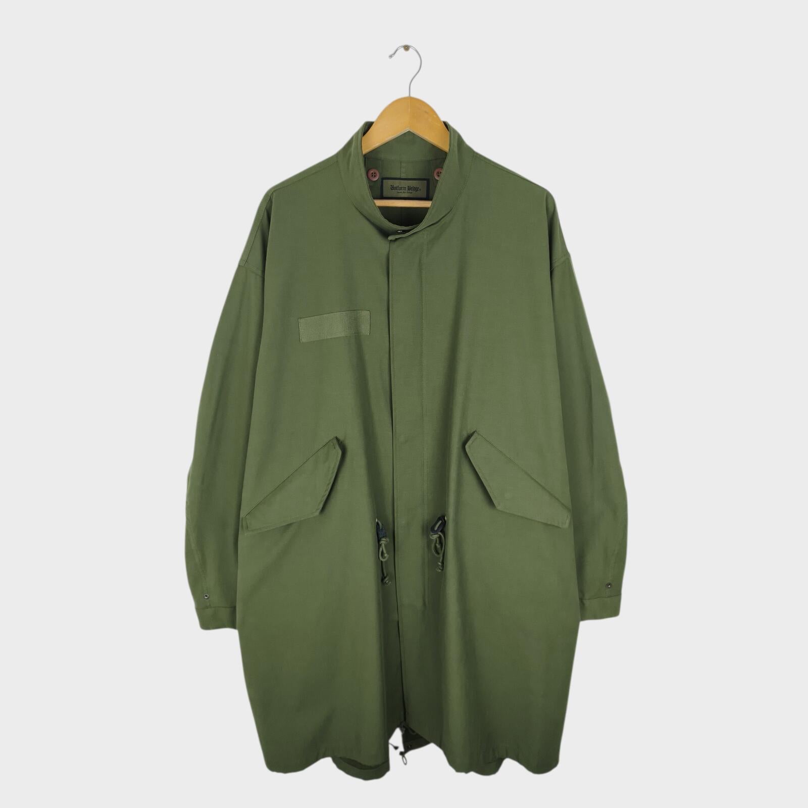 UNIFORM BRIDGE Men's Green M-65  Military Fishtail Parka Jacket