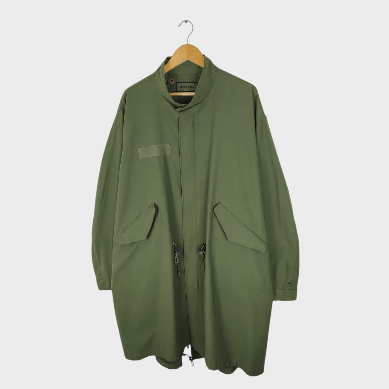 UNIFORM BRIDGE Men's Green M-65  Military Fishtail Parka Jacket