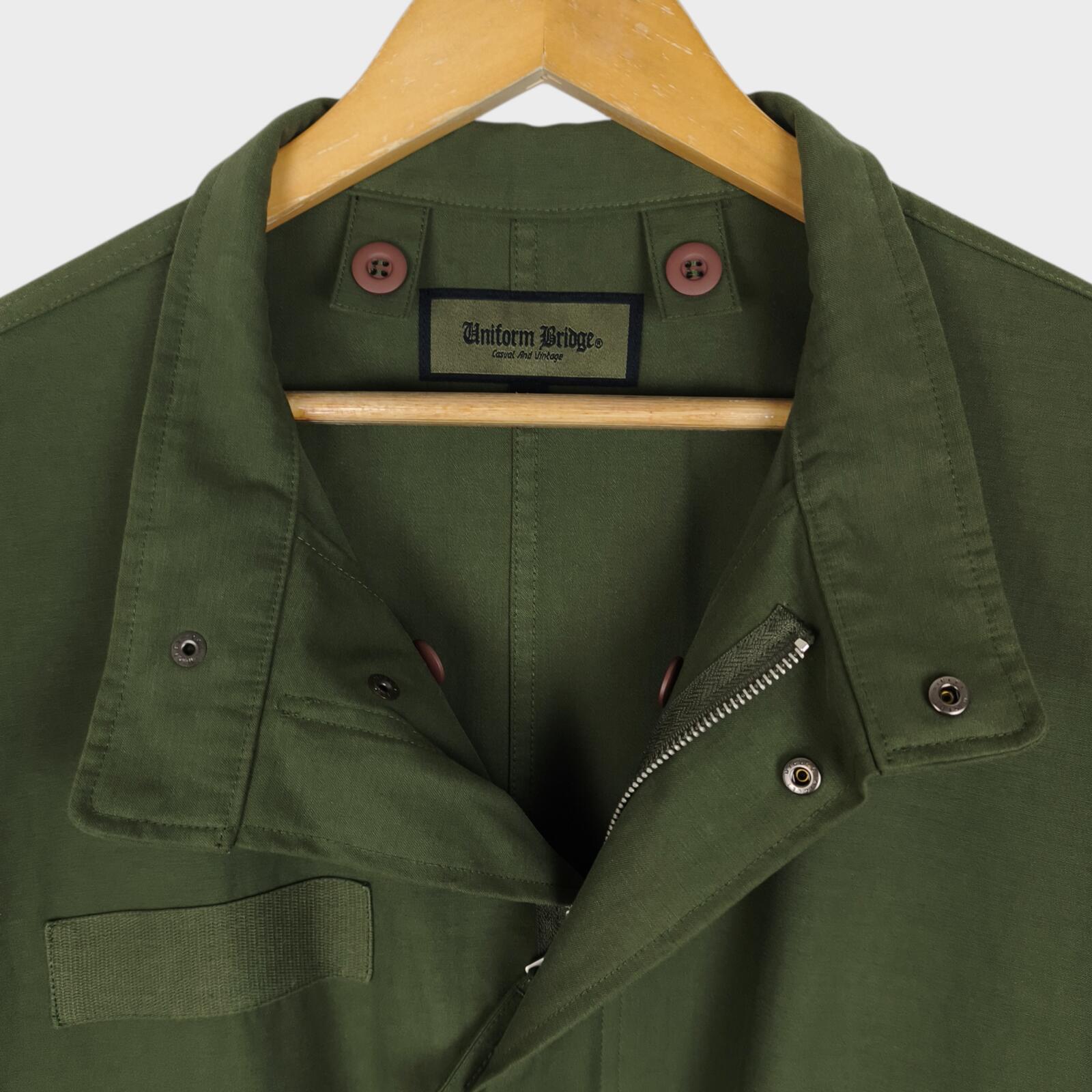UNIFORM BRIDGE Men's Green M-65  Military Fishtail Parka Jacket
