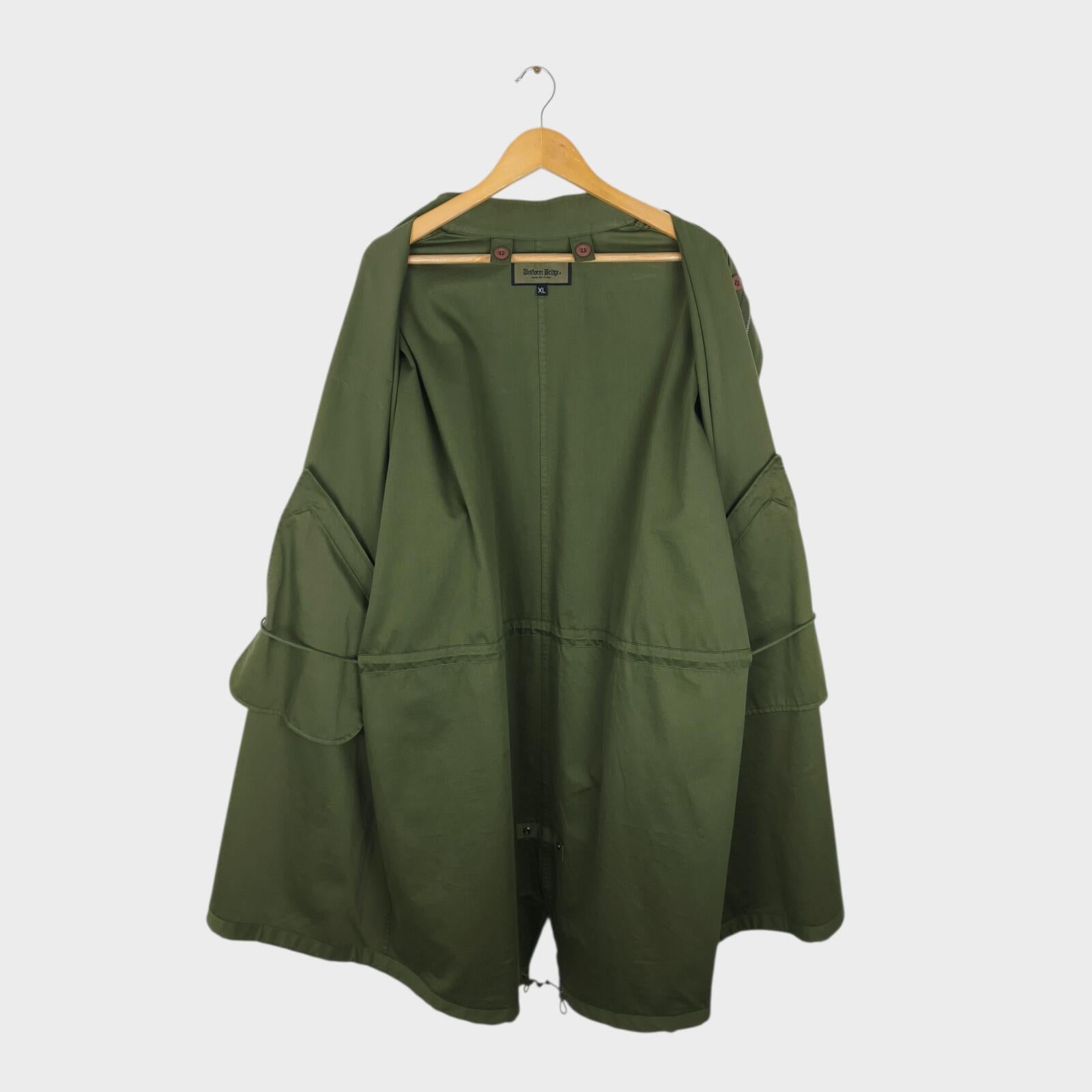 UNIFORM BRIDGE Men's Green M-65  Military Fishtail Parka Jacket