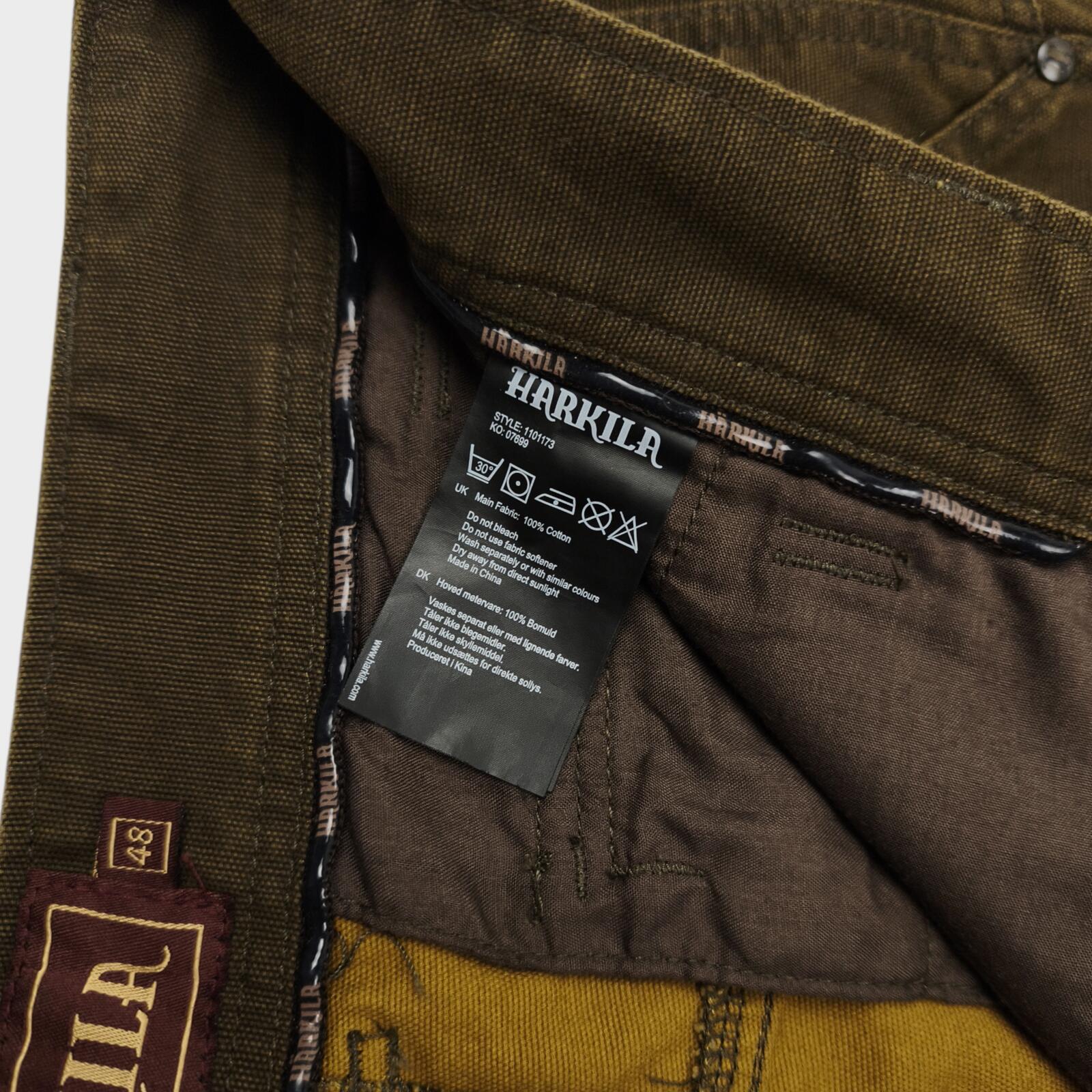 HARKILA Men's Dark Olive Green Cotton Canvas Cargo Shorts