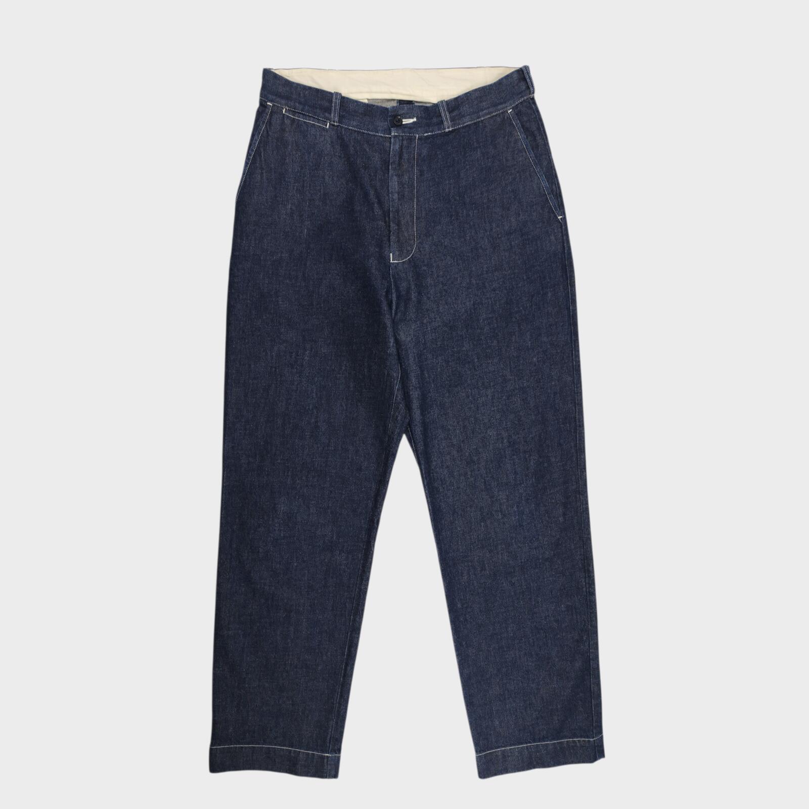 FREEMANS SPORTING CLUB Men's Made in Japan Blue Denim High Waist Loose Fit Jeans