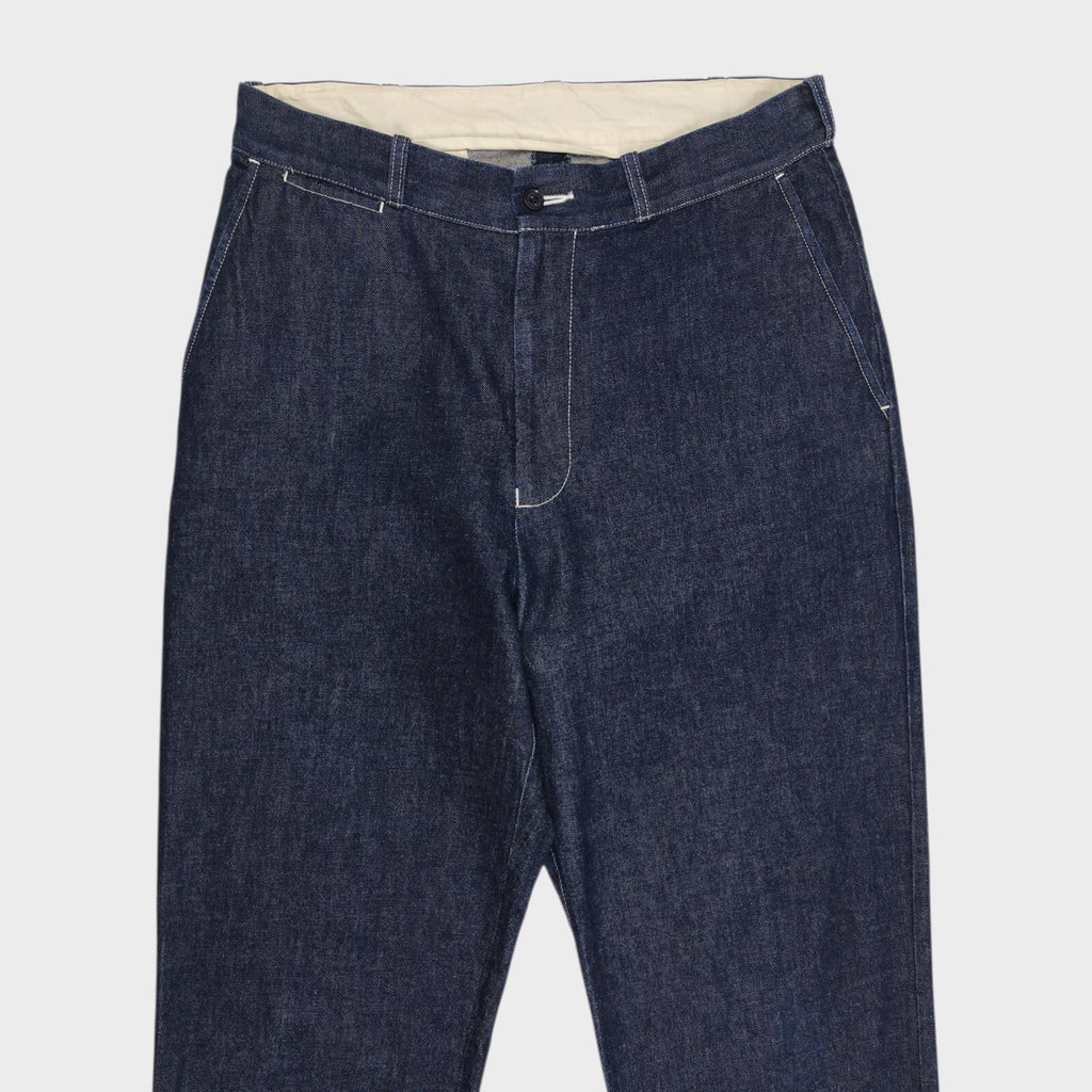 FREEMANS SPORTING CLUB Men's Made in Japan Blue Denim High Waist Loose Fit Jeans