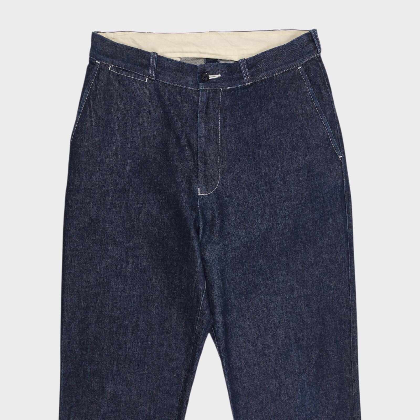 FREEMANS SPORTING CLUB Men's Made in Japan Blue Denim High Waist Loose Fit Jeans