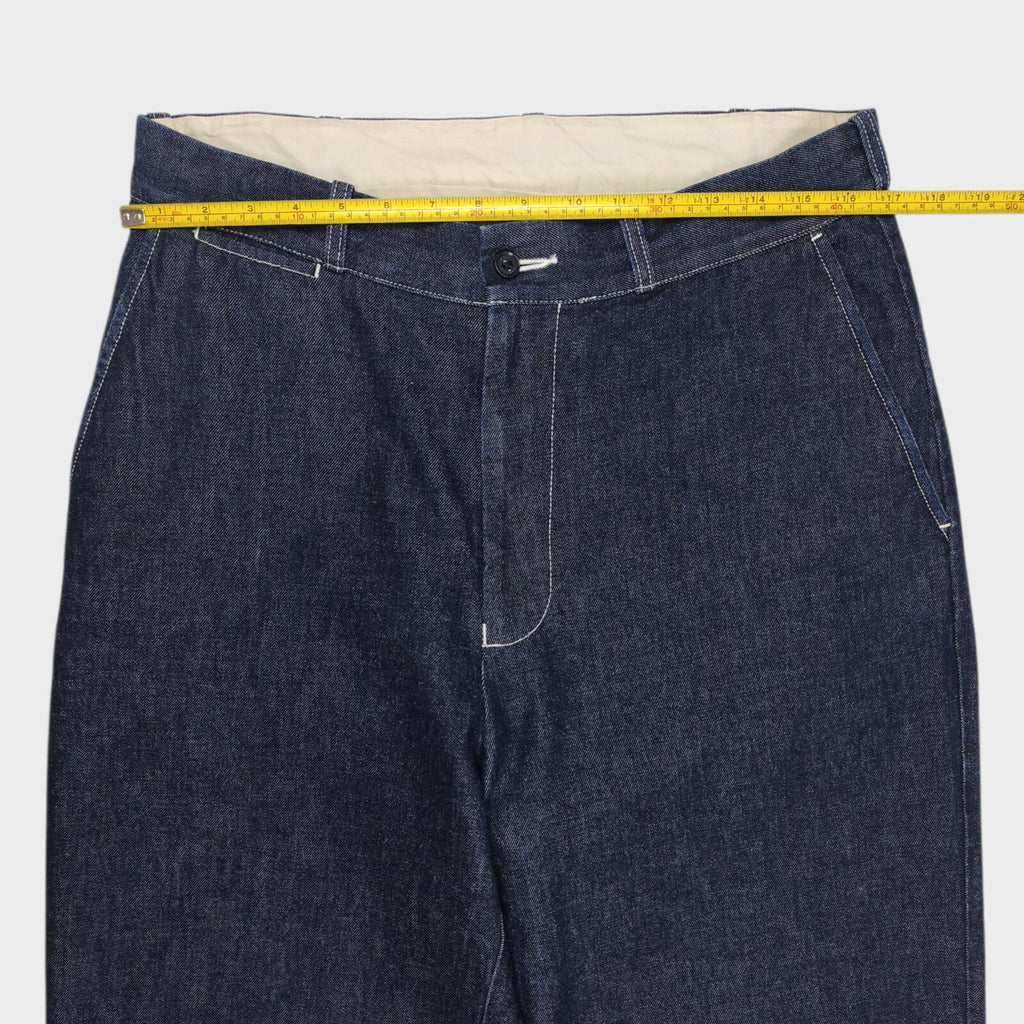 FREEMANS SPORTING CLUB Men's Made in Japan Blue Denim High Waist Loose Fit Jeans