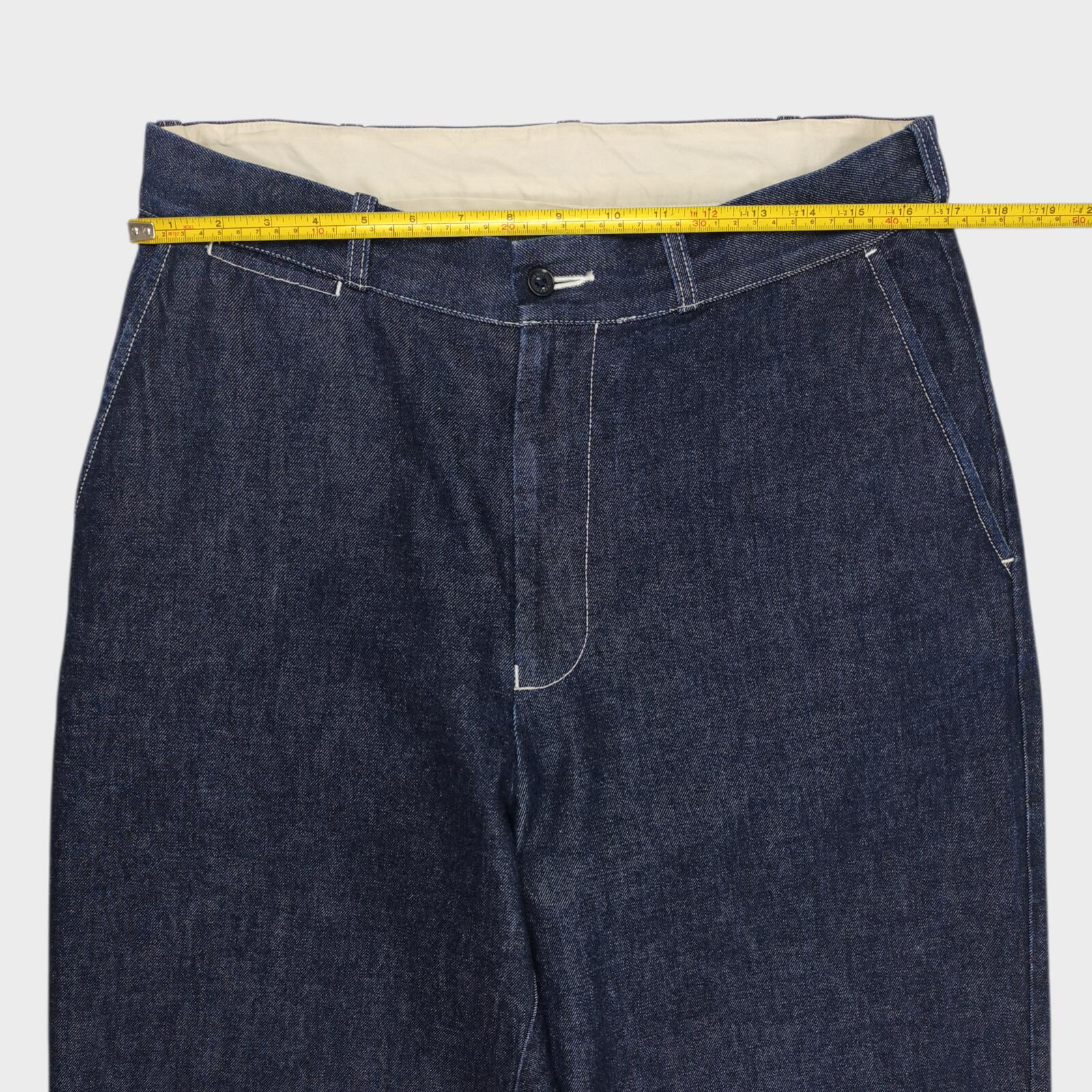 FREEMANS SPORTING CLUB Men's Made in Japan Blue Denim High Waist Loose Fit Jeans