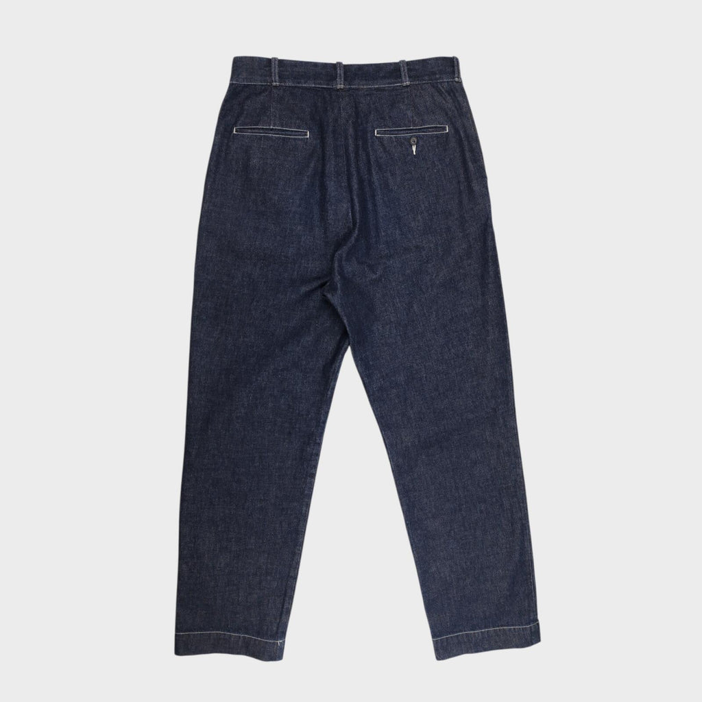 FREEMANS SPORTING CLUB Men's Made in Japan Blue Denim High Waist Loose Fit Jeans