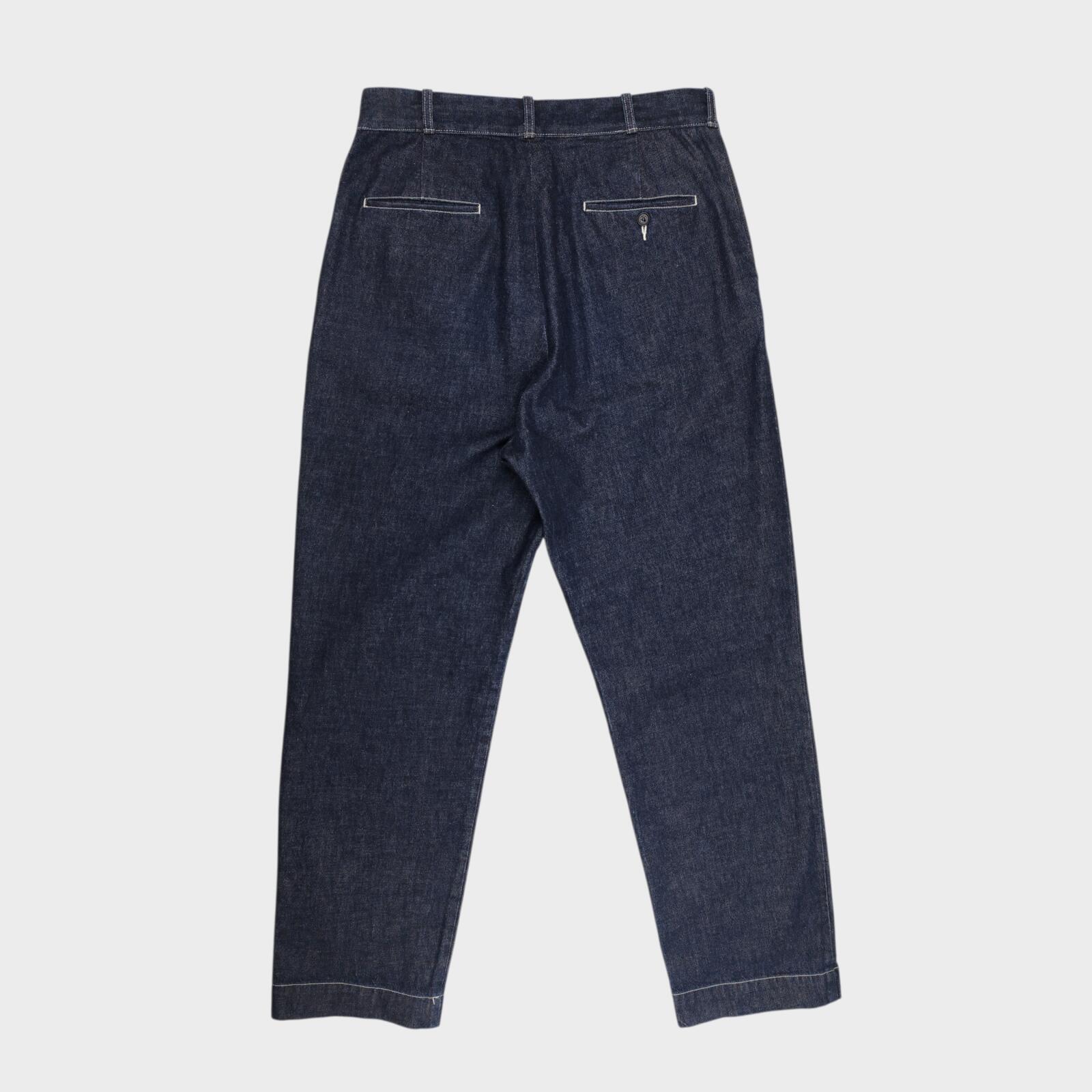 FREEMANS SPORTING CLUB Men's Made in Japan Blue Denim High Waist Loose Fit Jeans